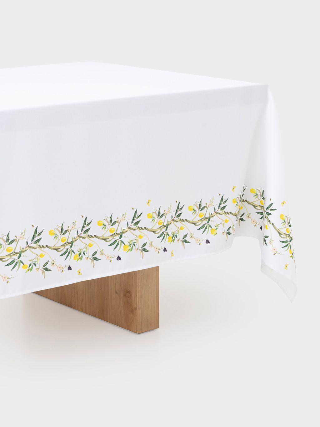 Скатерть, 160х160 см, полиэстер, белая, Лимоны на ветках, Lemon branch - Anna lafarg фото 3