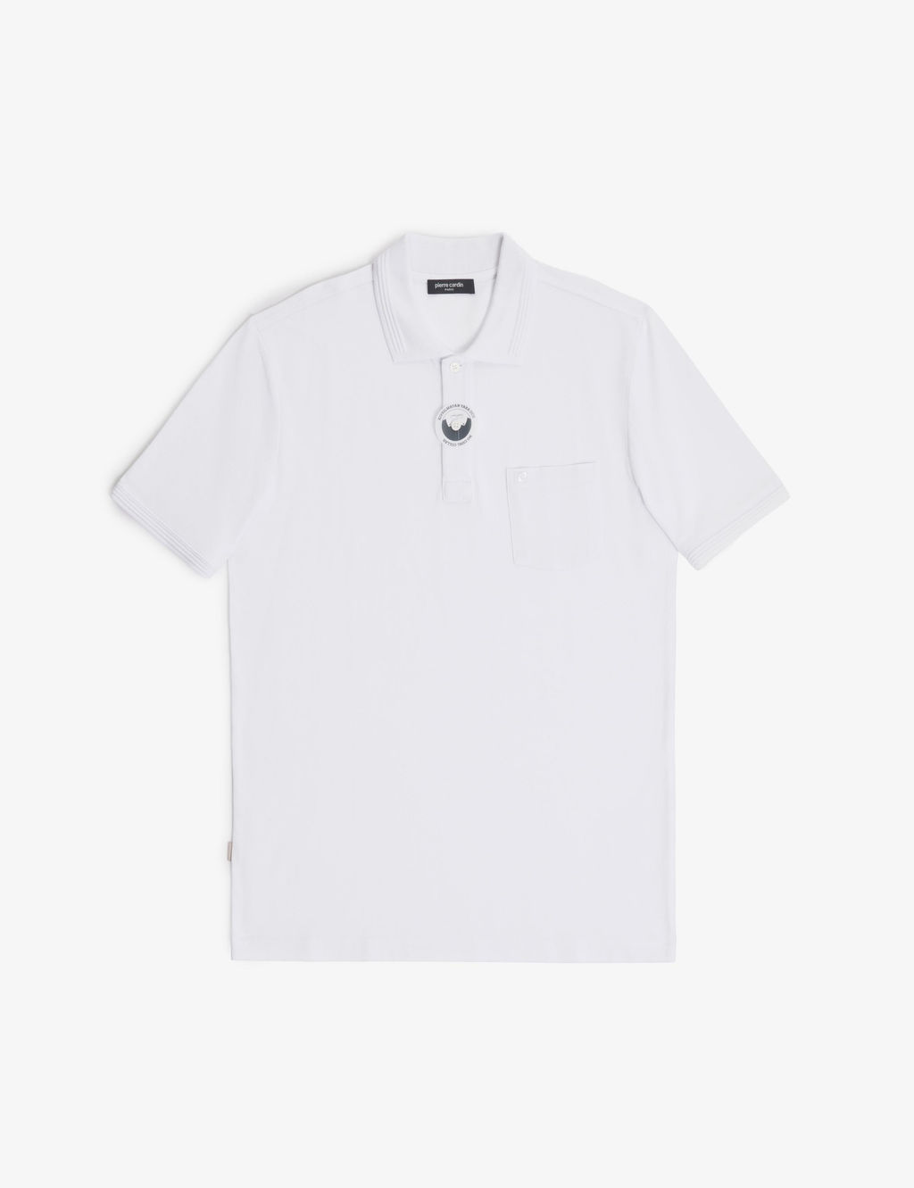 Beyaz Regular Fit %100 Pamuk D__meli Polo Yaka Basic Ti__rt