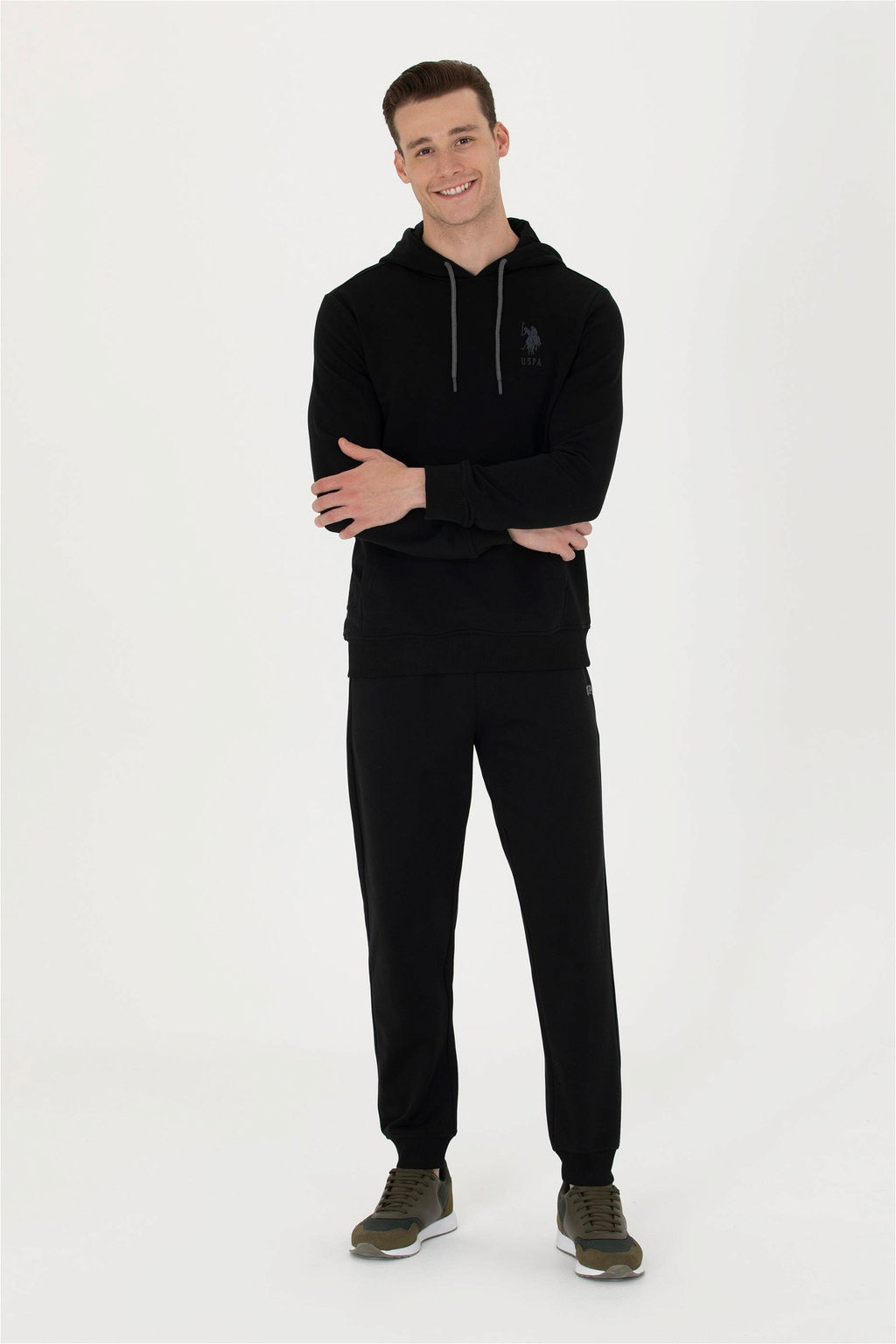 U. S. Polo Assn / Мужской черный базовый свитшот - U.s. polo assn фото 4