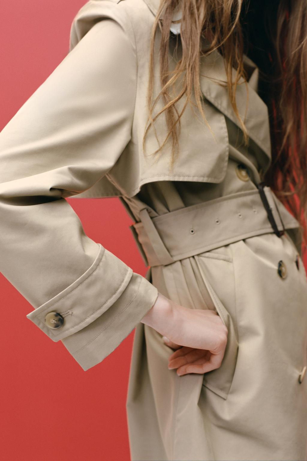 MIDI TRENCH COAT WITH BELT ZW COLLECTION - Zara фото 3