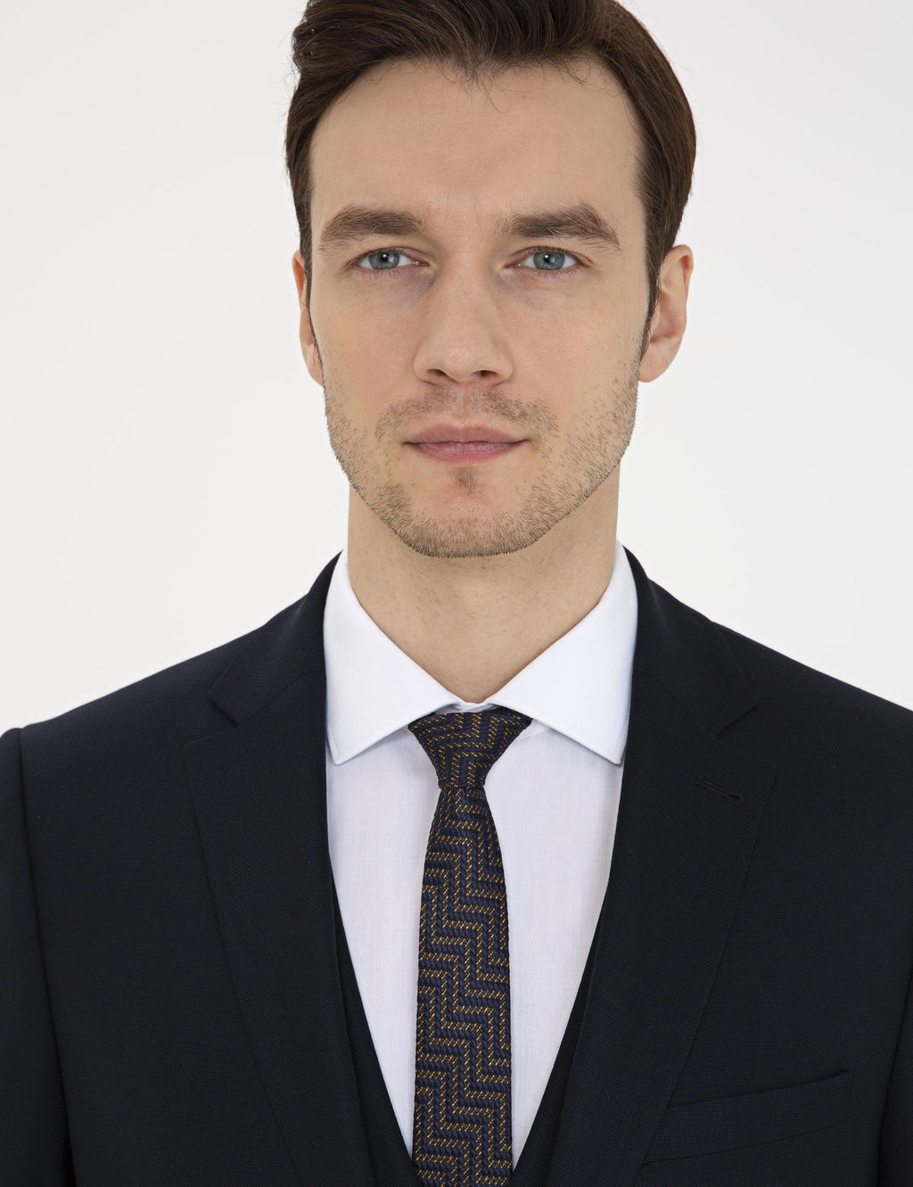 Шерстяная куртка узкого кроя темно-синего цвета - Cacharel фото 2