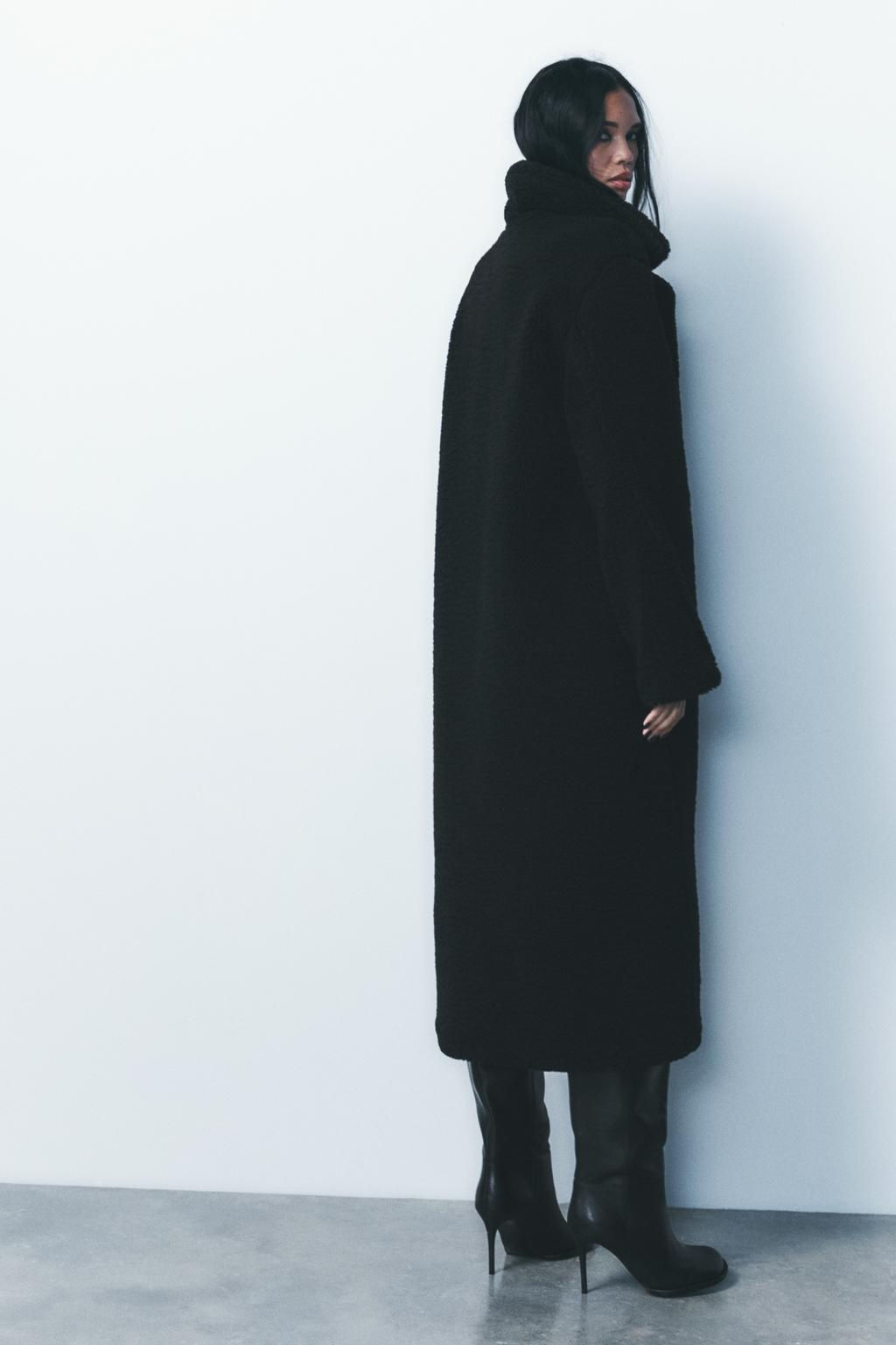 LONG FAUX SHEARLING COAT - Zara фото 4