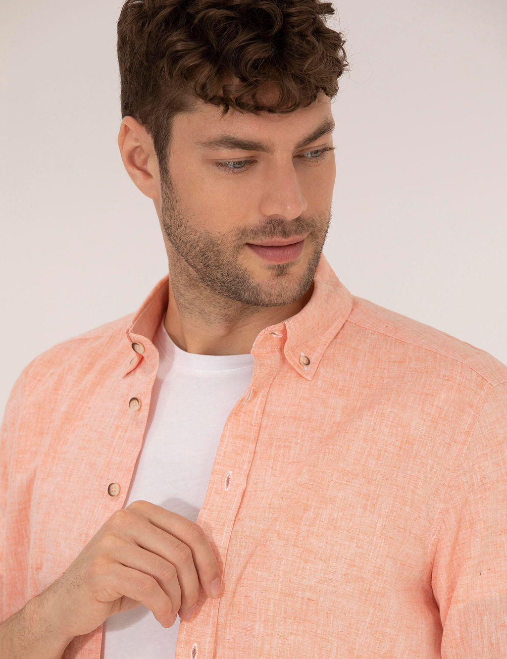 Turuncu Regular Fit Uzun Kollu G_mlek - Pierre cardin фото 3