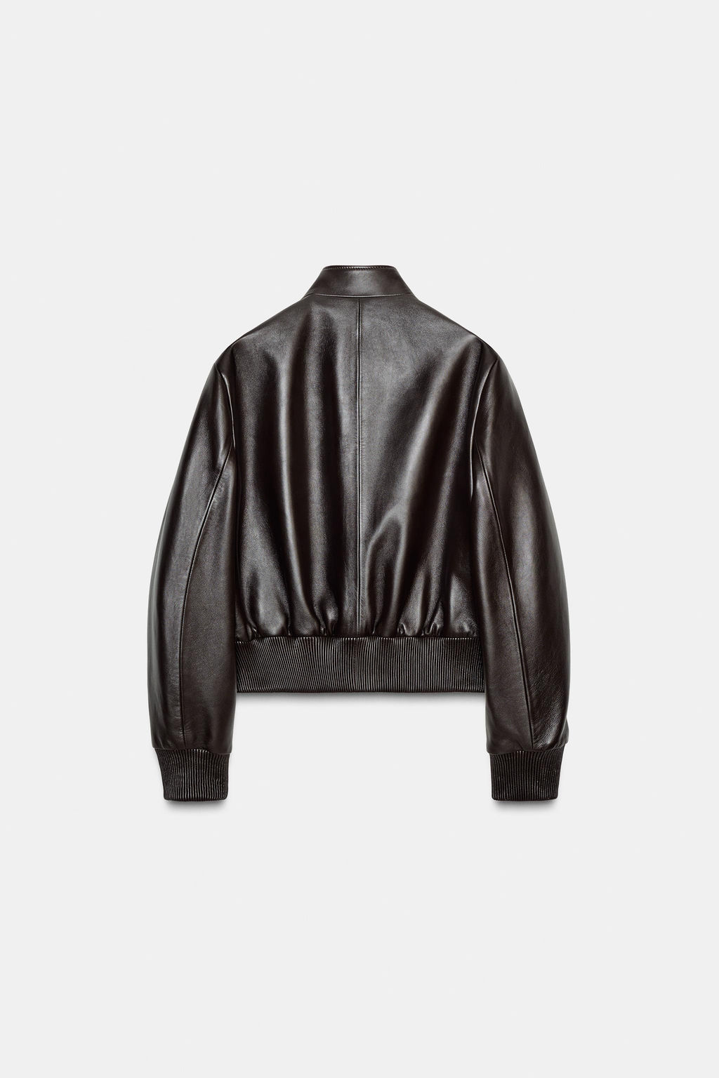 100% LEATHER BOMBER JACKET ZW COLLECTION - Zara фото 16