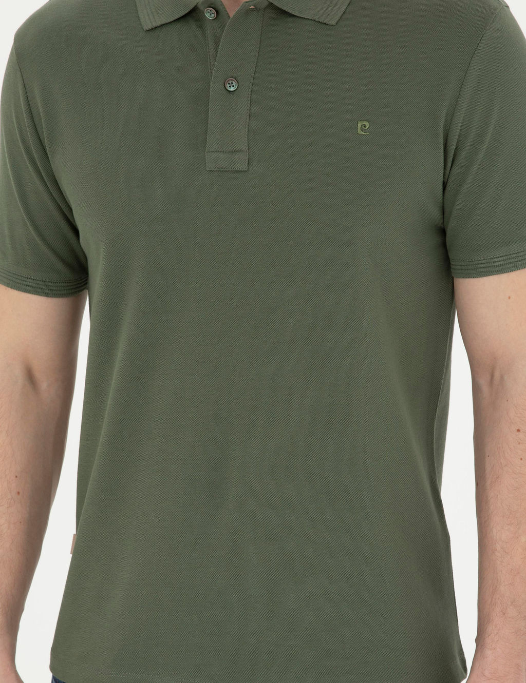 Haki Slim Fit Basic Ti__rt - Pierre cardin фото 13
