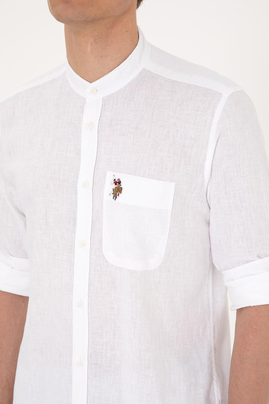 Erkek Beyaz Uzun Kollu G_mlek Sepette S_rpriz _ndirim - U.s. polo assn фото 7