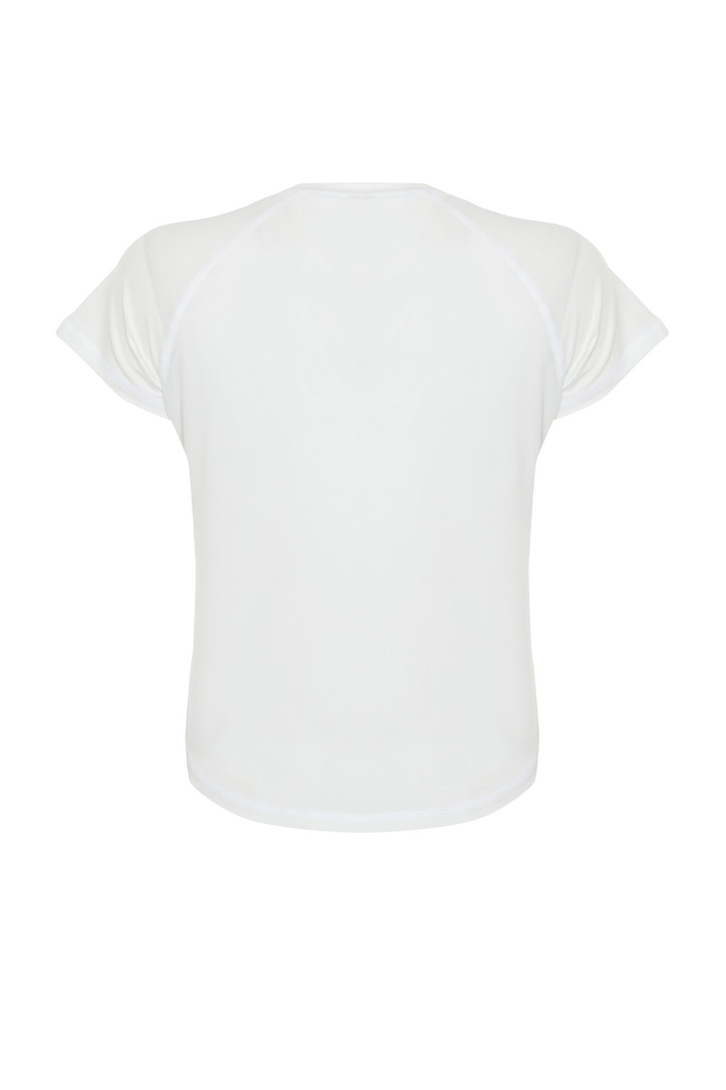 Beyaz Reflektor Bask? Detayl? Orme Spor T-Shirt THMSS24TS00002