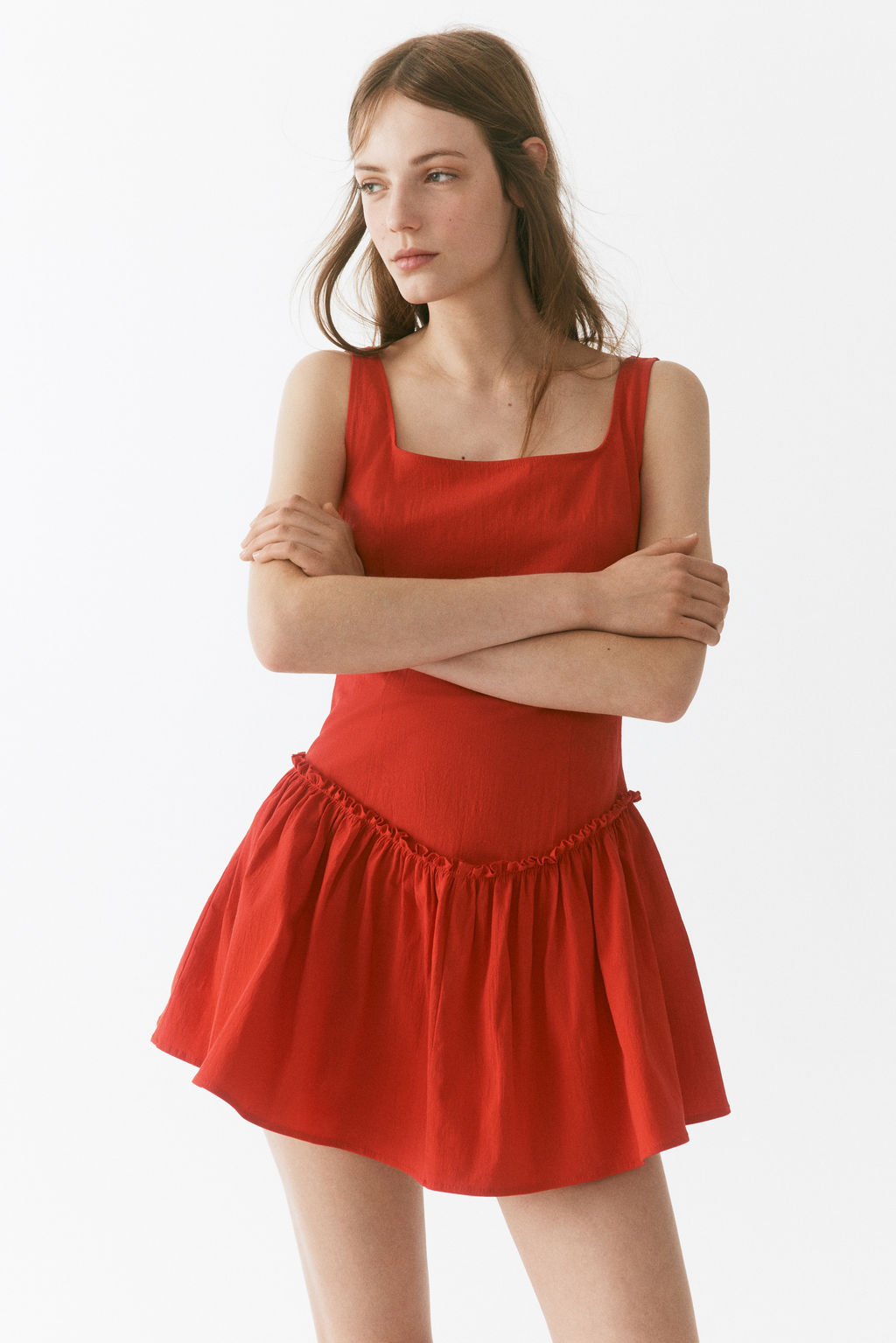 Flared-skirt cr?pe dress - H&m фото 4