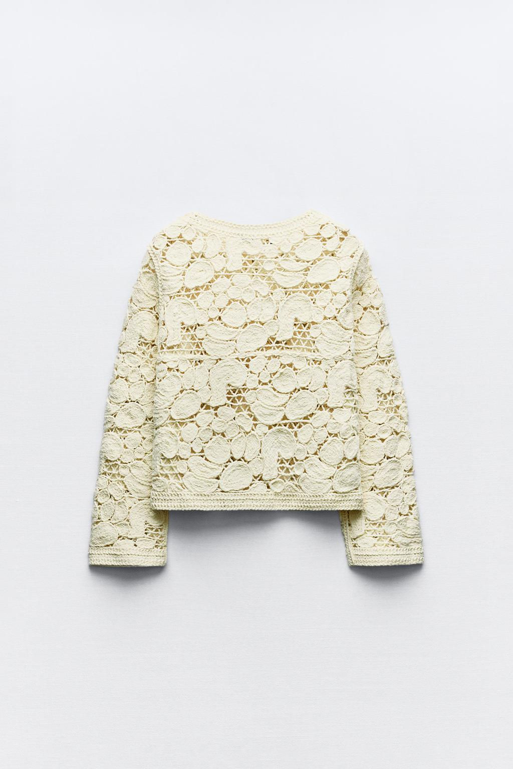 MACRAME KNIT CARDIGAN - Zara фото 5