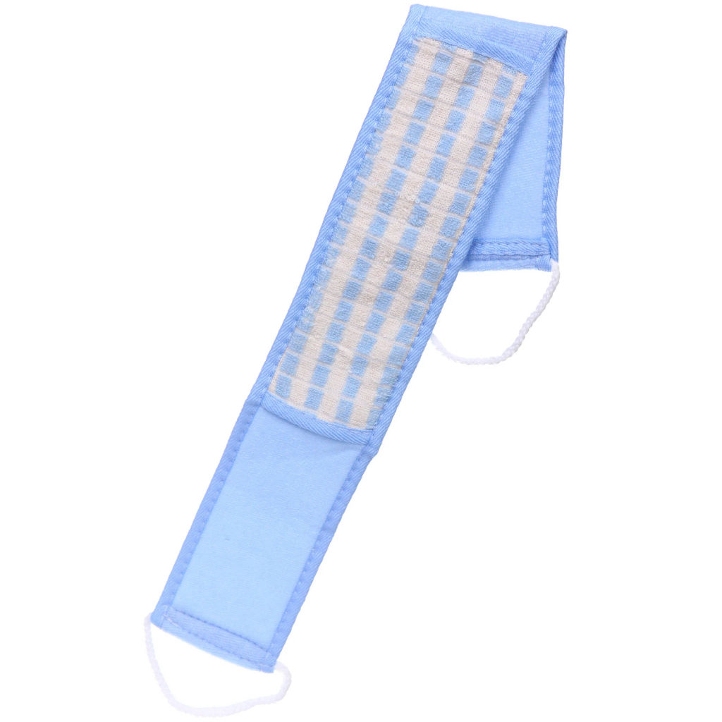 Цена за 3 шт. Мочалка для тела "ULTRAMARINE AGORA", комбинированная, цвет голубой, 70*10см