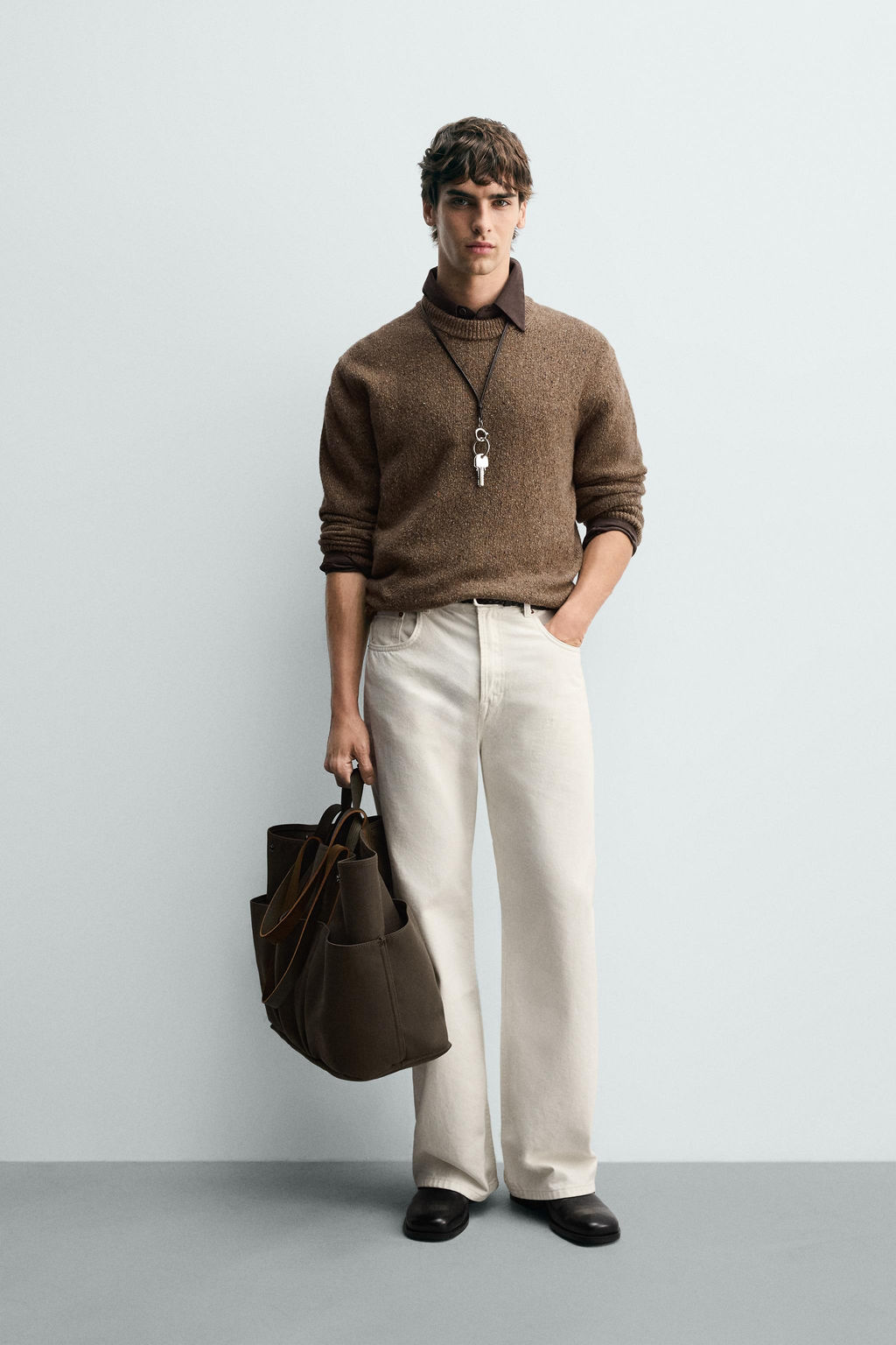 WOOL BLEND BUTTON-UP JUMPER - Zara фото 9