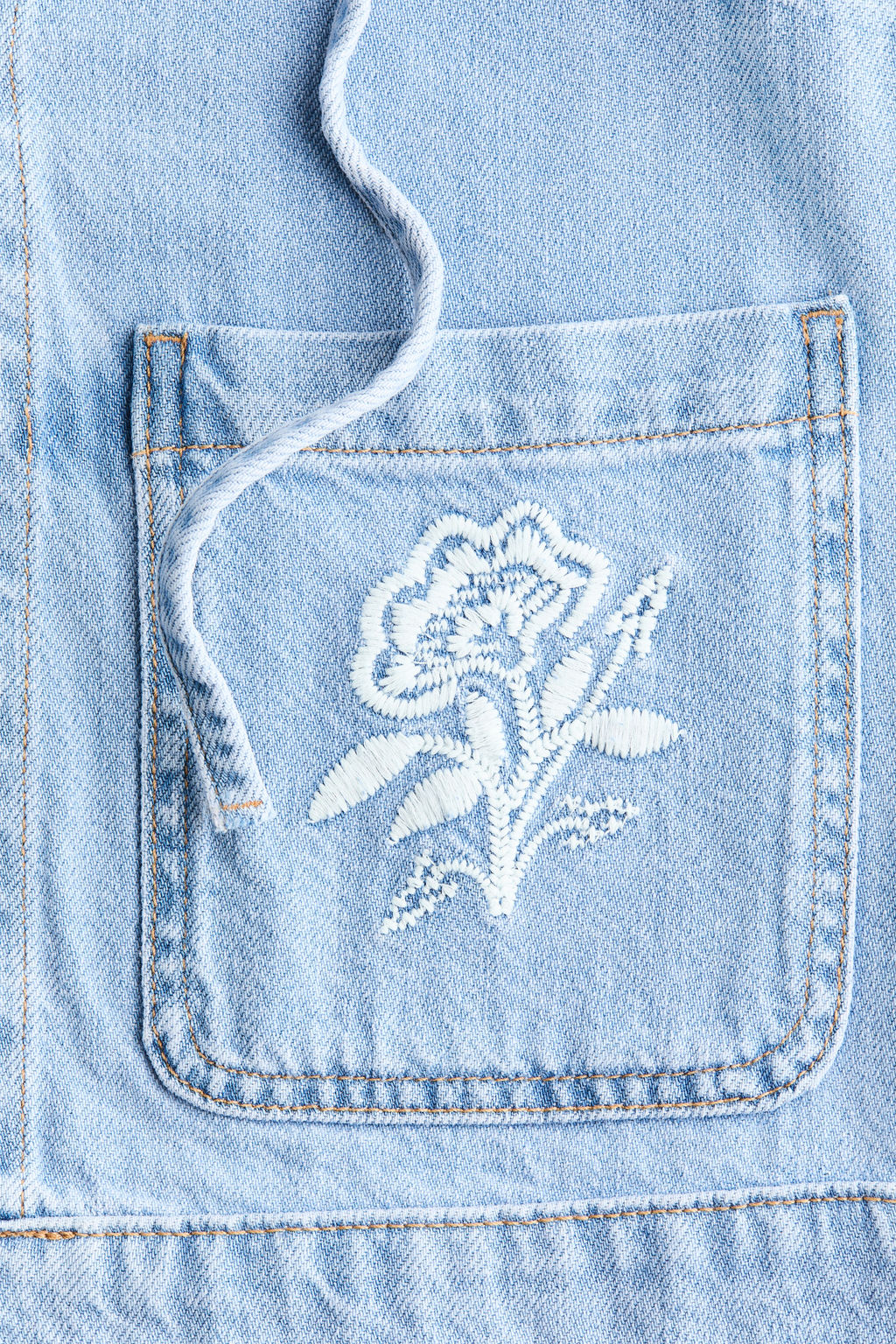 Tie-front denim jacket - H&m фото 6