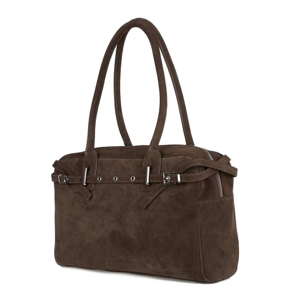 5180 coffee, Женская замшевая сумка, Barcelo Biagi