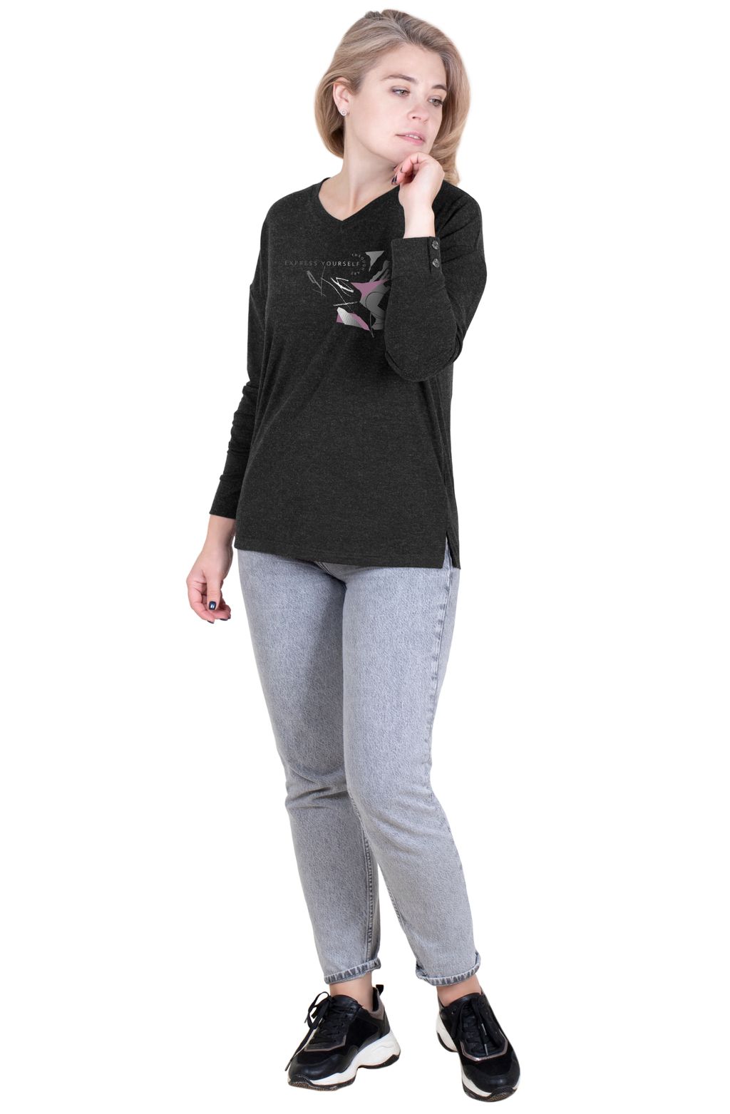 Джемпер Силуэт Х-352 (46-60) ангора - Лотос фото 4