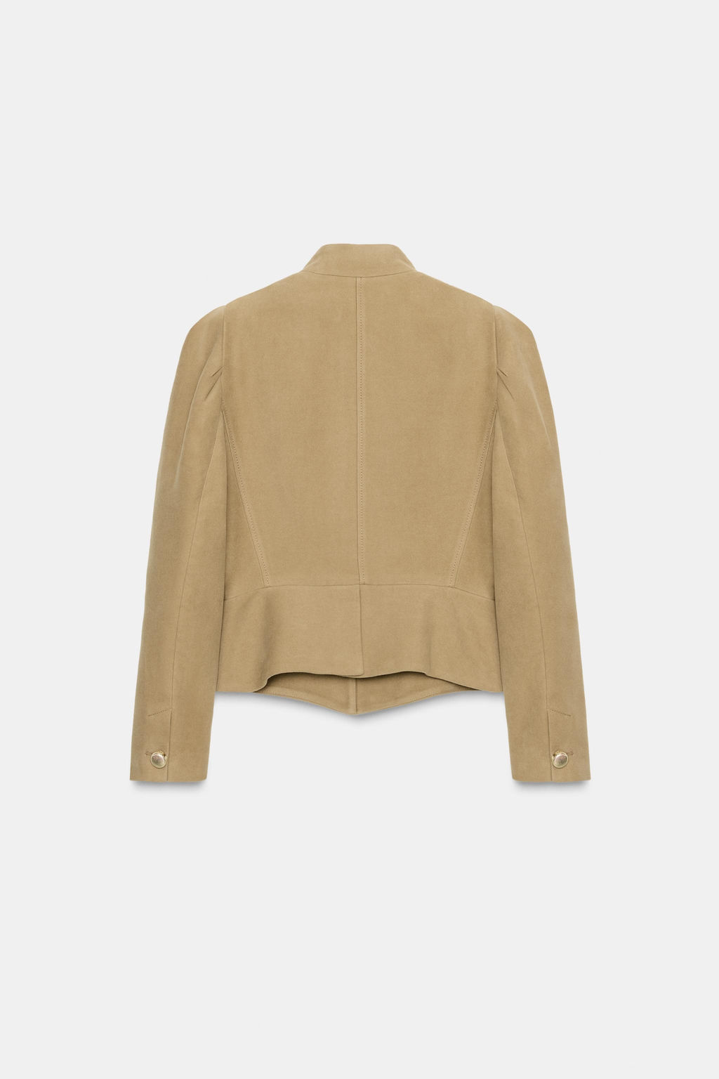 FAUX SUEDE PADDED SHOULDER BLAZER - Zara фото 8