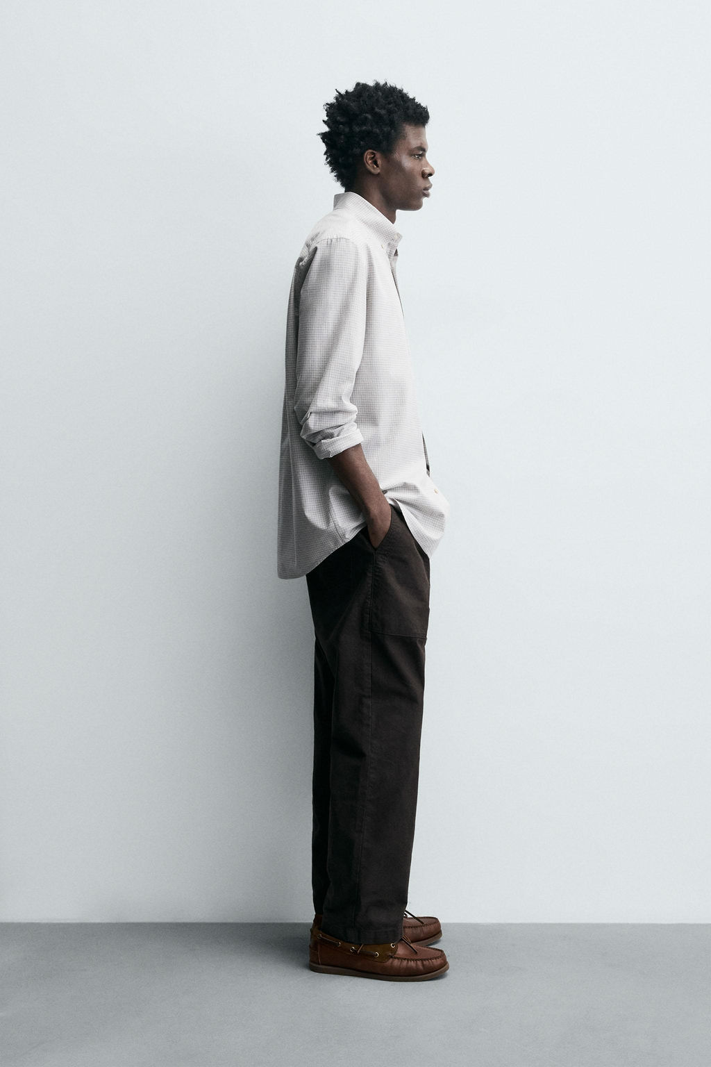 REGULAR FIT CHECK SHIRT - Zara фото 4
