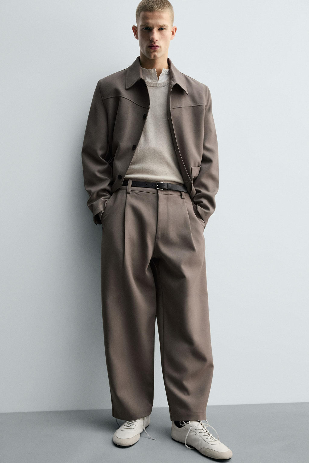 BALLOON FIT PLEATED TROUSERS - Zara фото 5