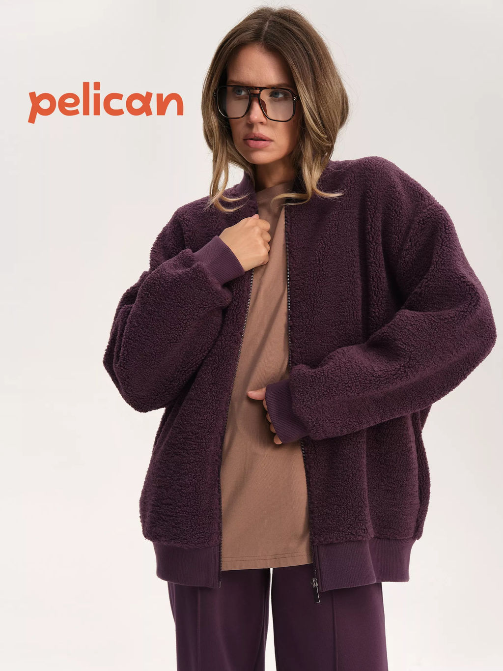 PELICAN, жакет женский, Сливовый