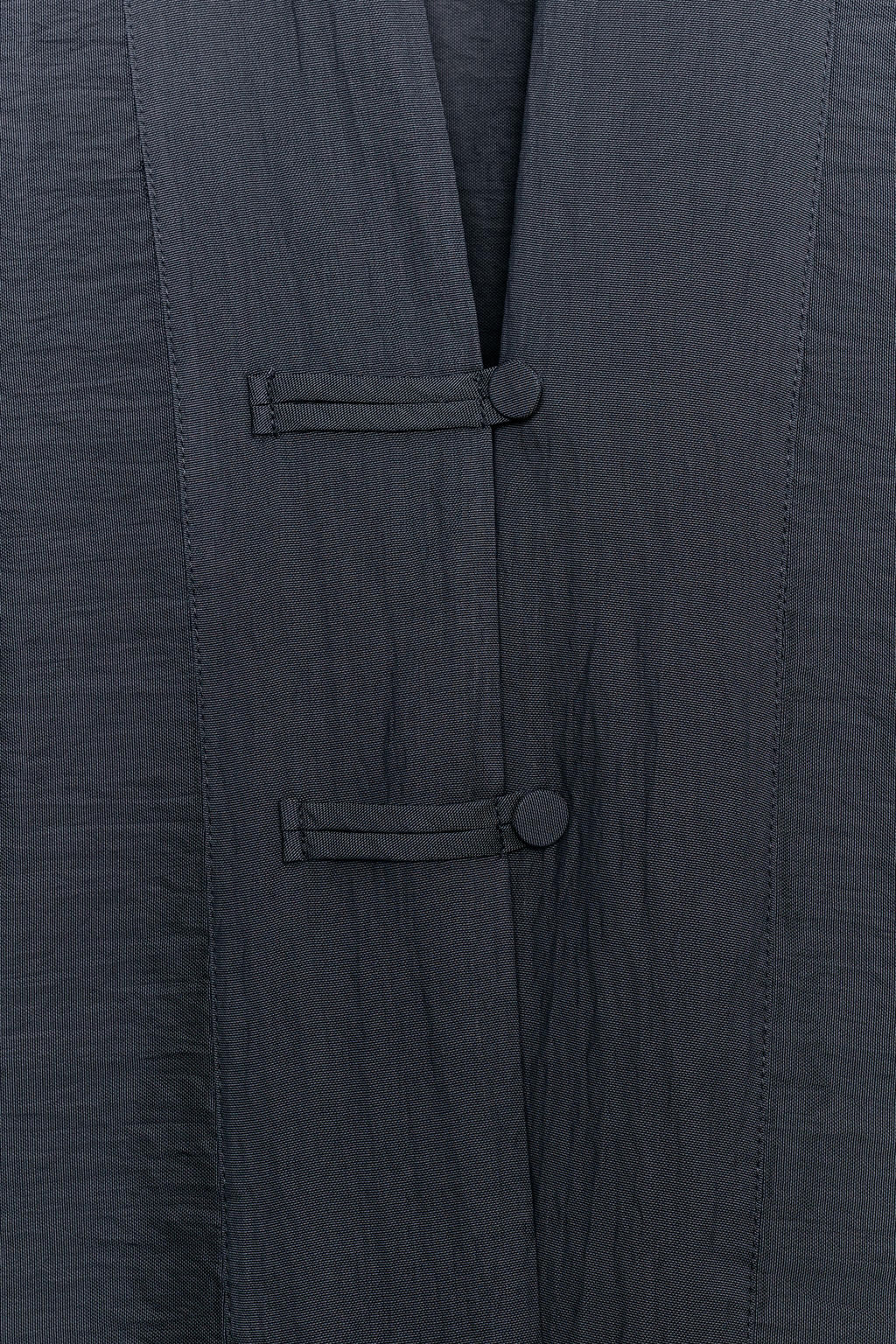 CAMISA CRUZADA ALAMARES ZW COLLECTION / Gris oscuro - Zara фото 6