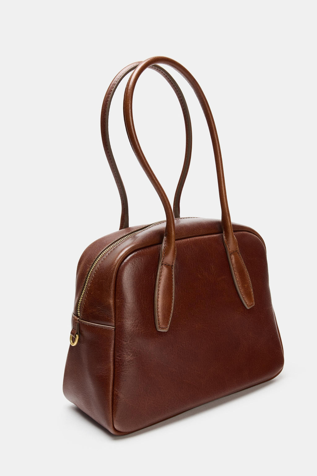 LEATHER BOWLING BAG - Zara фото 4