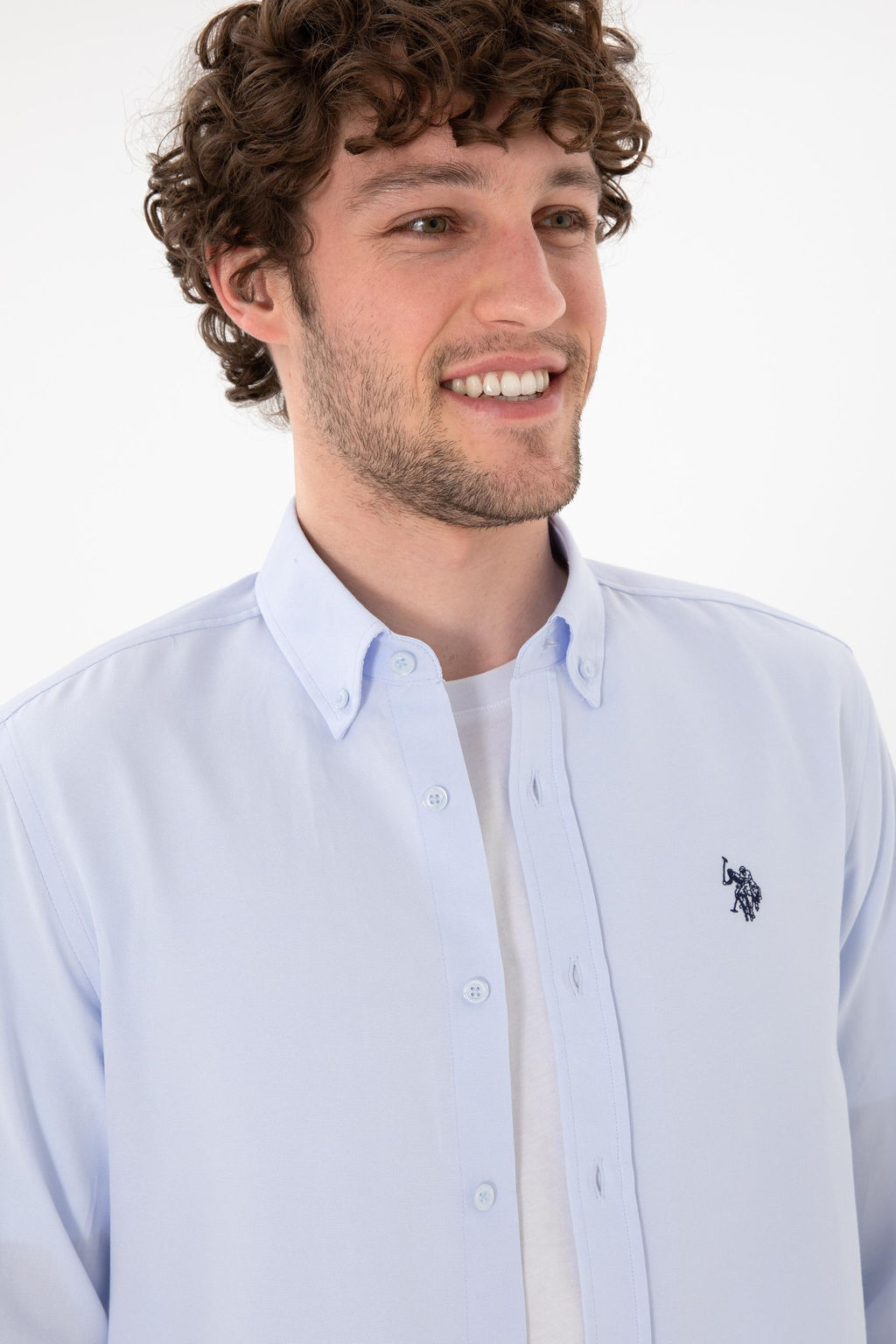 Erkek A__k Mavi Uzun Kollu Basic G_mlek Sepette S_rpriz _ndirim - U.s. polo assn фото 3