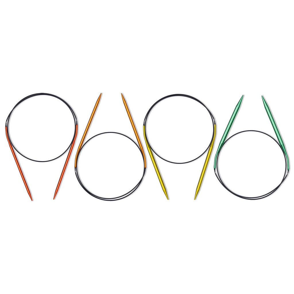Спицы PRYM 211981 круговые алюминий 80 см 4 шт ассорти 4.5-7.0 фото 3