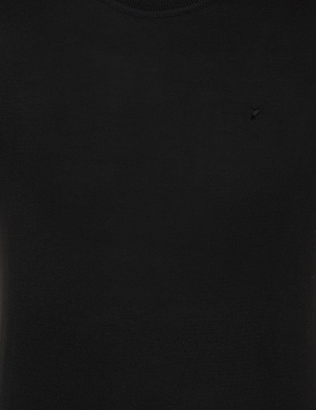 Siyah Slim Fit Bisiklet Yaka Triko T-shirt