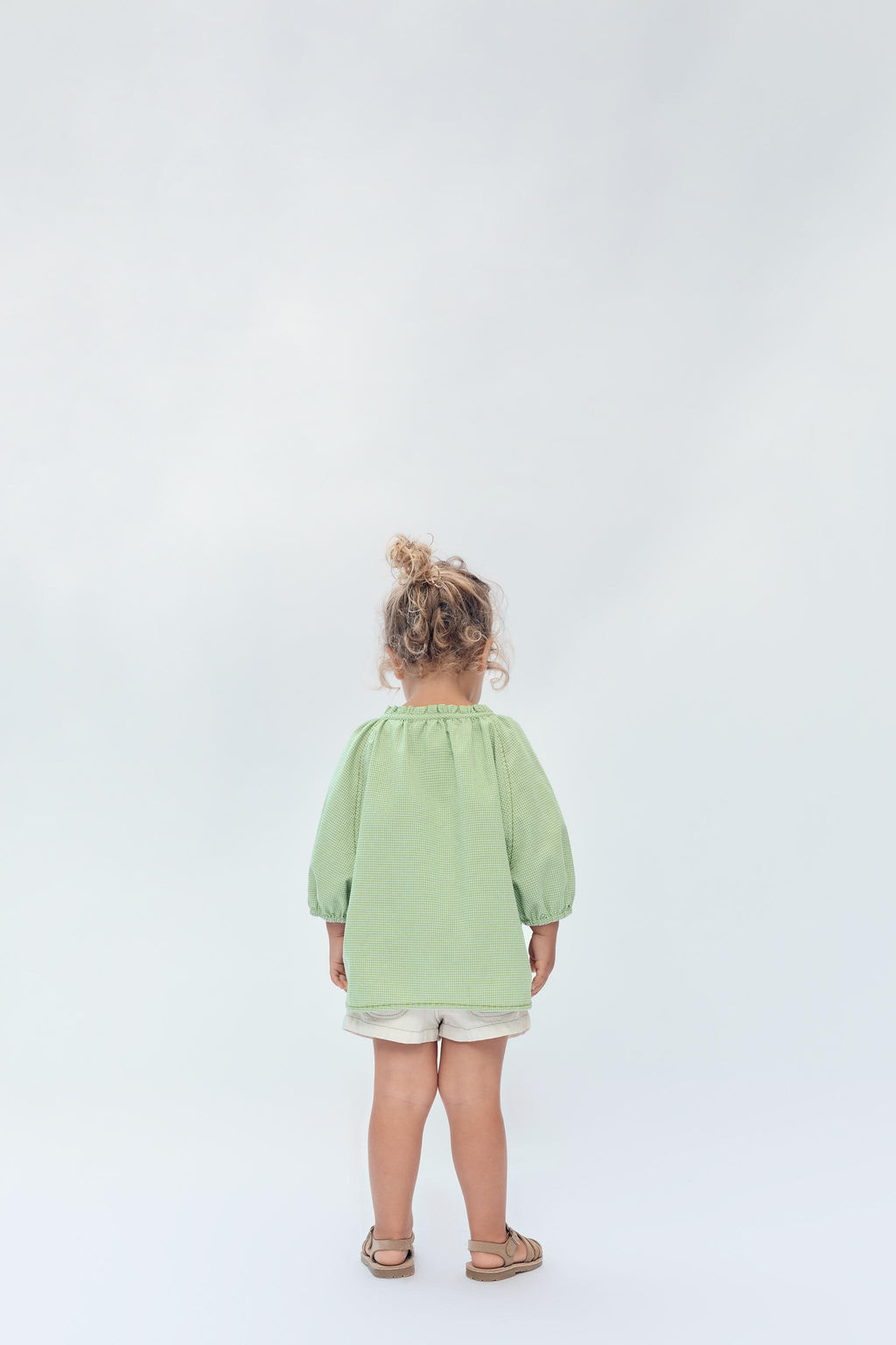 2-14 A?OS/ BLUSA CUADRO VICHY LIMITED EDITION / Verde claro - Zara фото 2