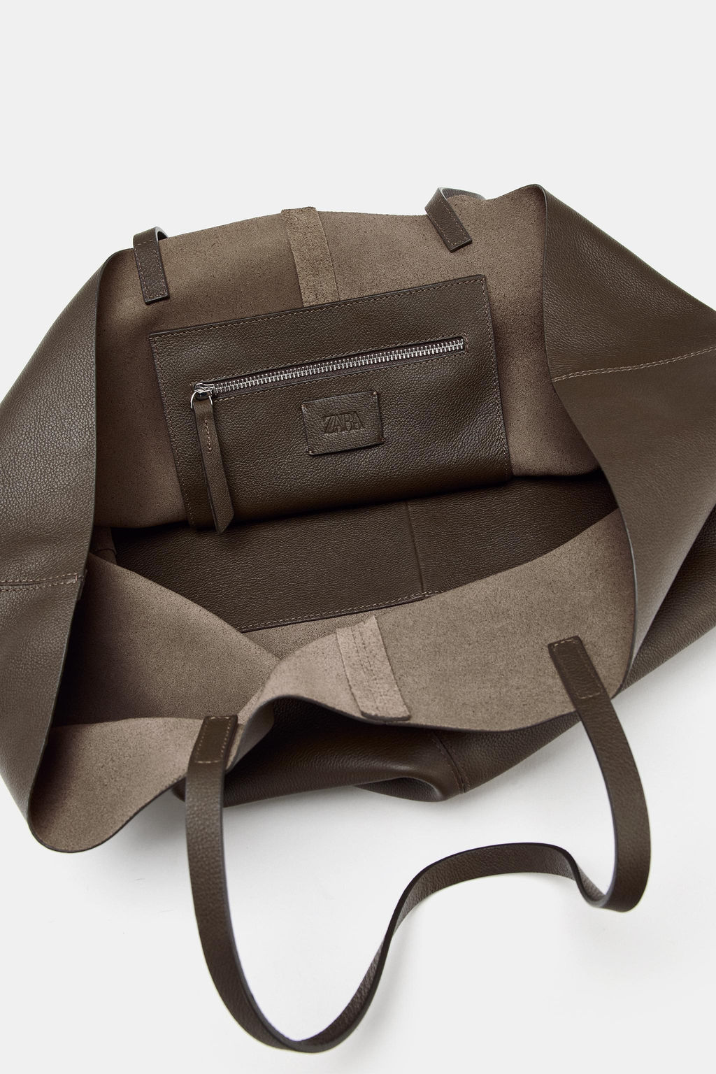 LEATHER MAXI TOTE BAG - Zara фото 4