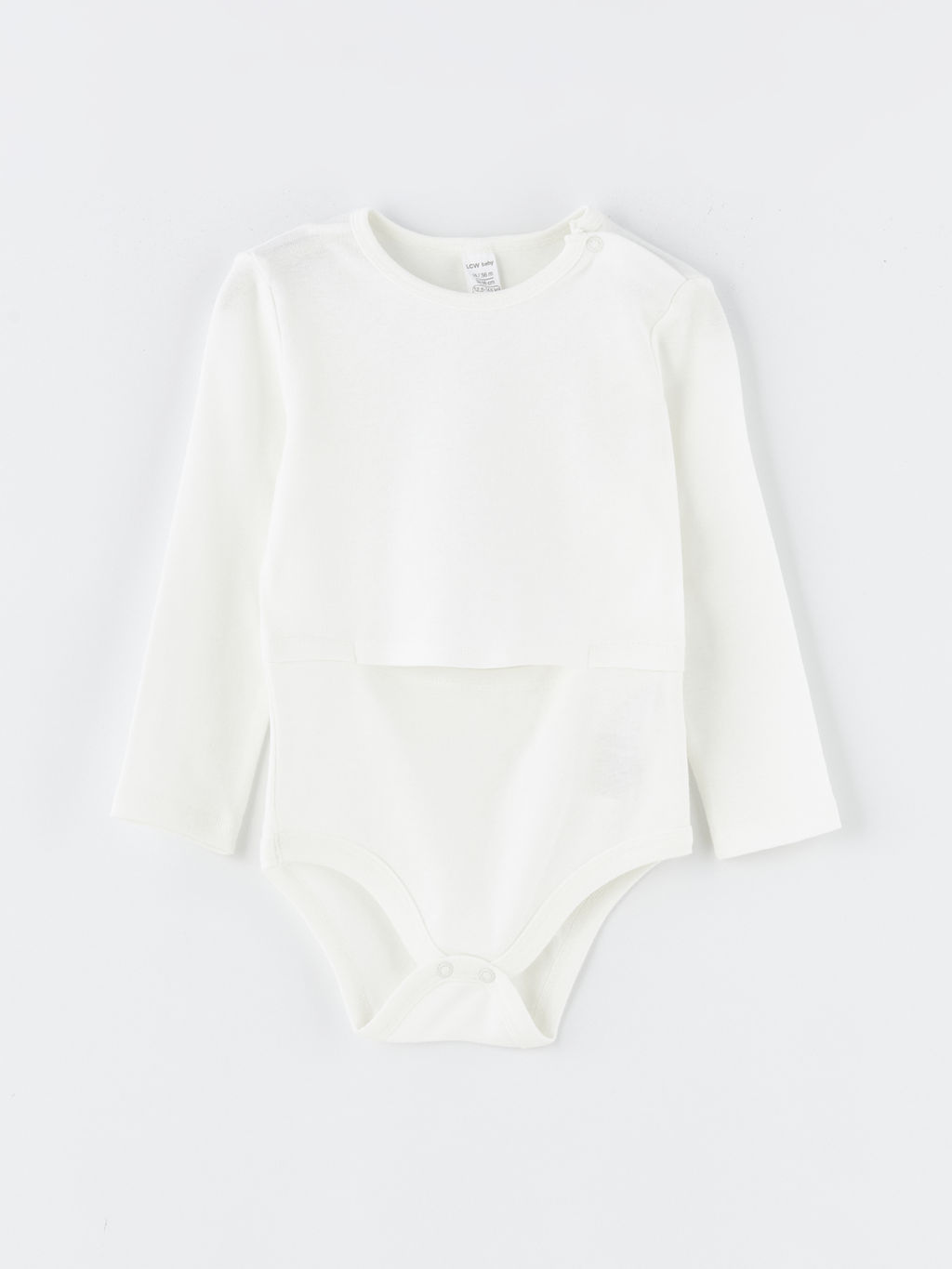 Bisiklet Yaka Uzun Kollu Basic Erkek Bebek ??t??tl? Bodysuit