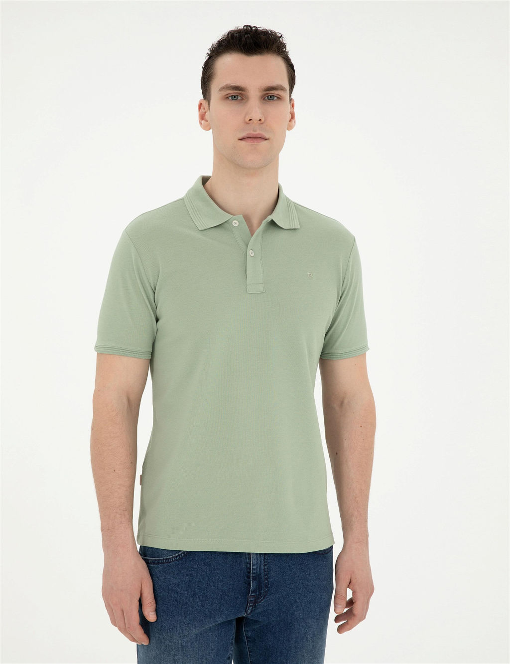 Ye_il Slim Fit Basic Ti__rt