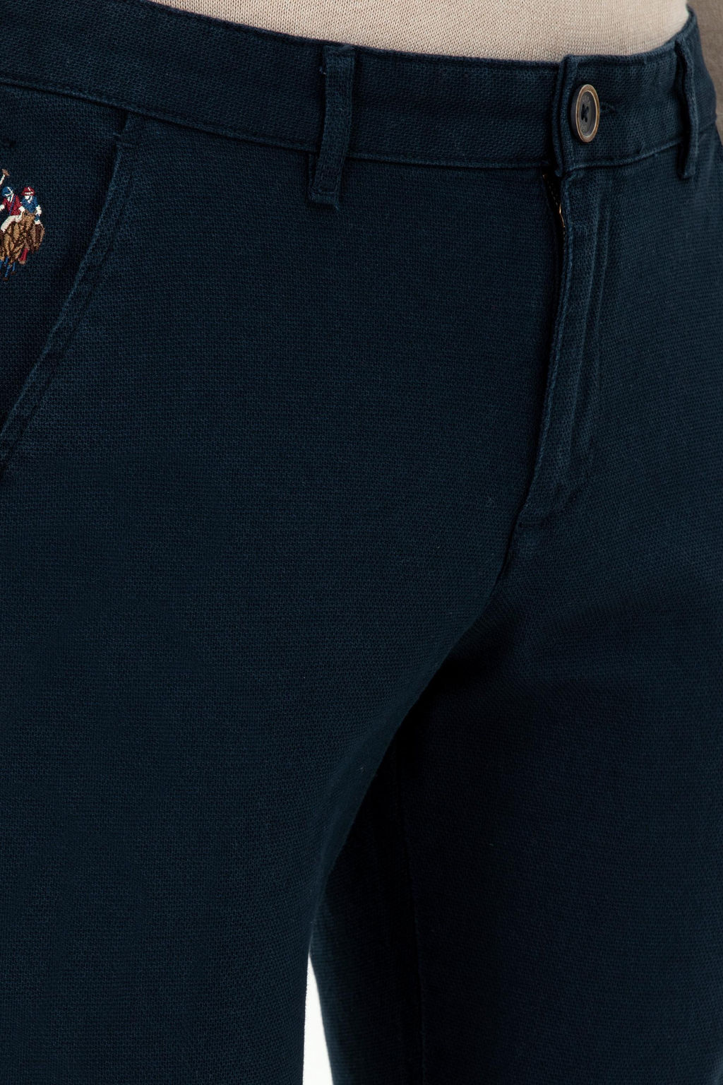 Мужские темно-синие брюки из плотной ткани/чиносы - U.s. polo assn фото 5