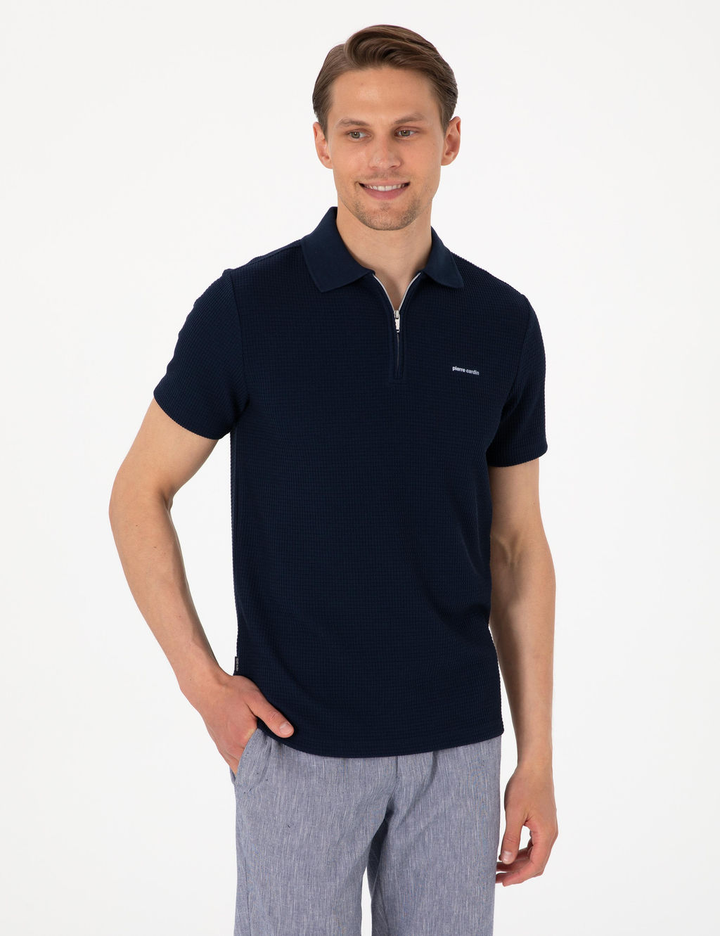 Lacivert Slim Fit Ti__rt - Pierre cardin фото 3