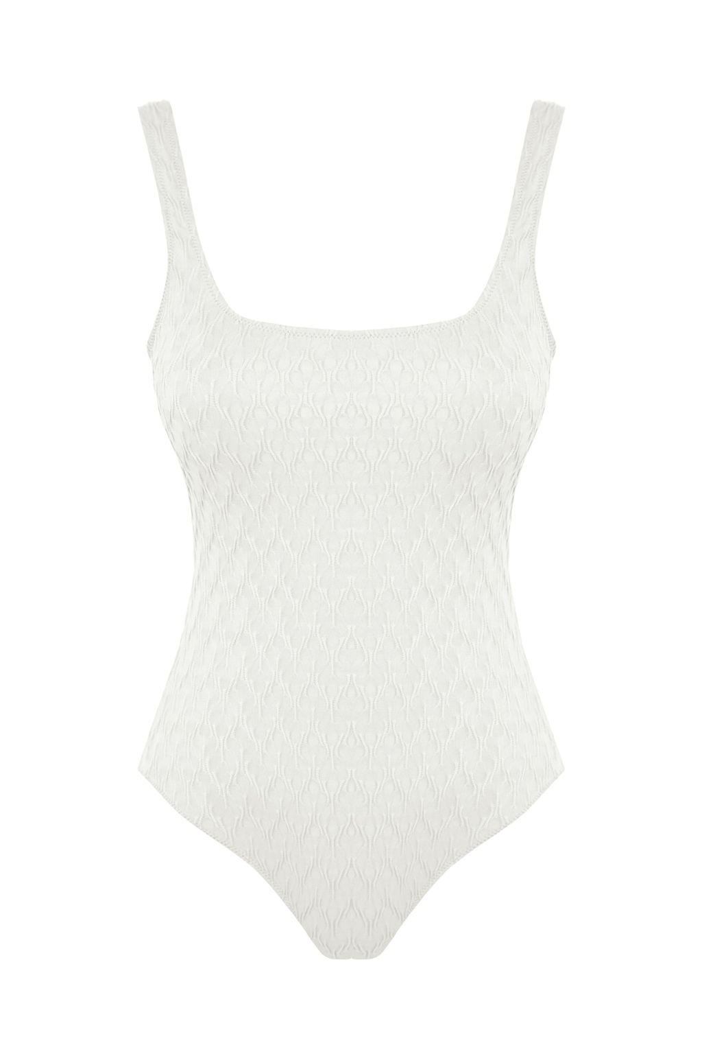 TRENDYOLMILLA Ekru Kare Yaka Dokulu Regular Mayo TBESS23MA00223 фото 8