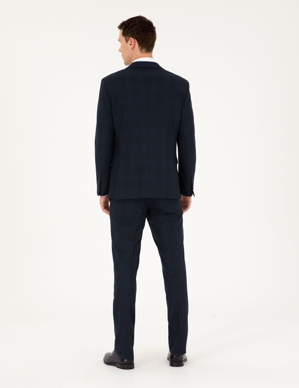 Lacivert Slim Fit Tak_m Elbise