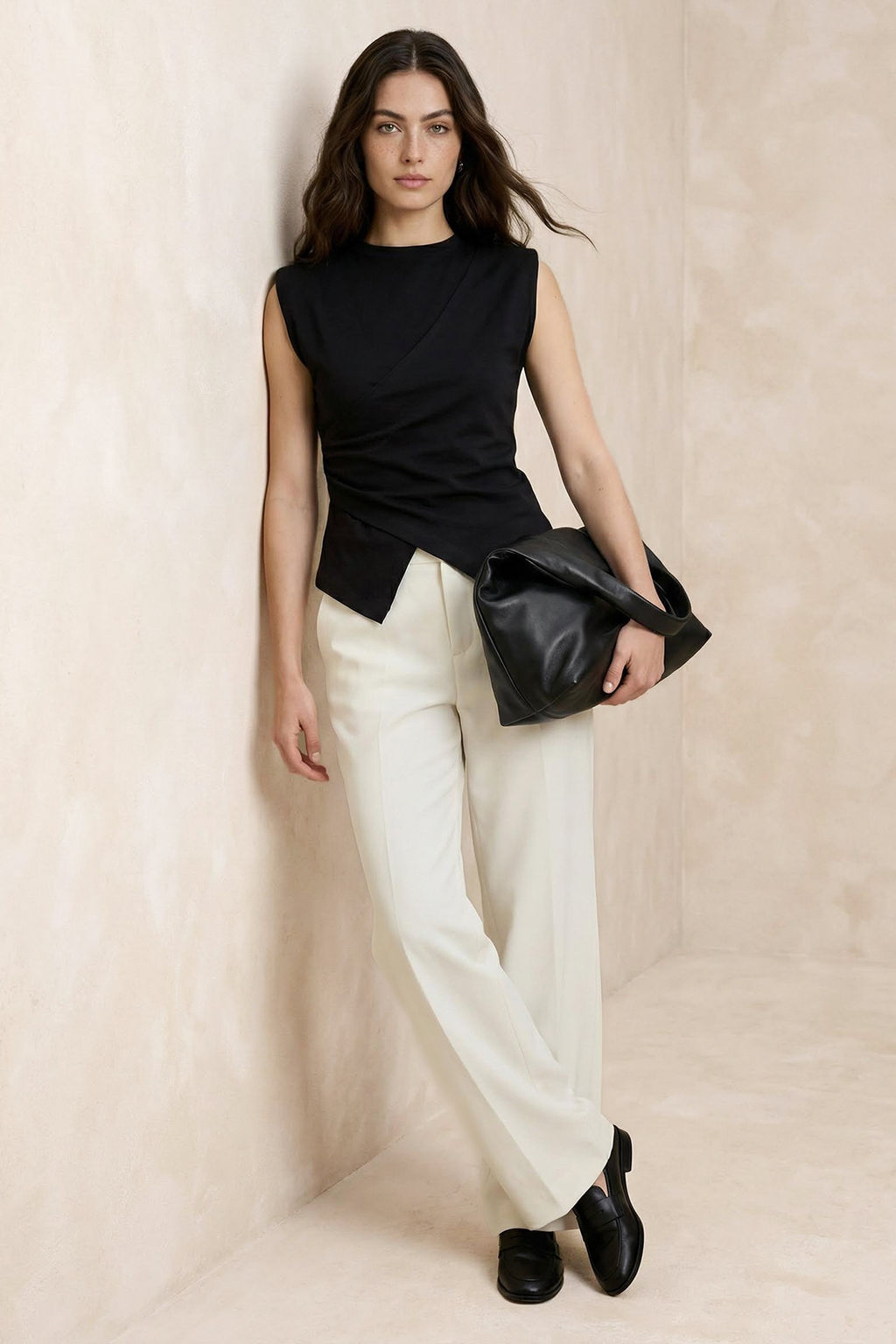 Siyah Fitted/Vucuda Oturan Kolsuz Pamuklu Esnek Orme Bluz TWOSS26BZ00081 - Trendyolmilla фото 2