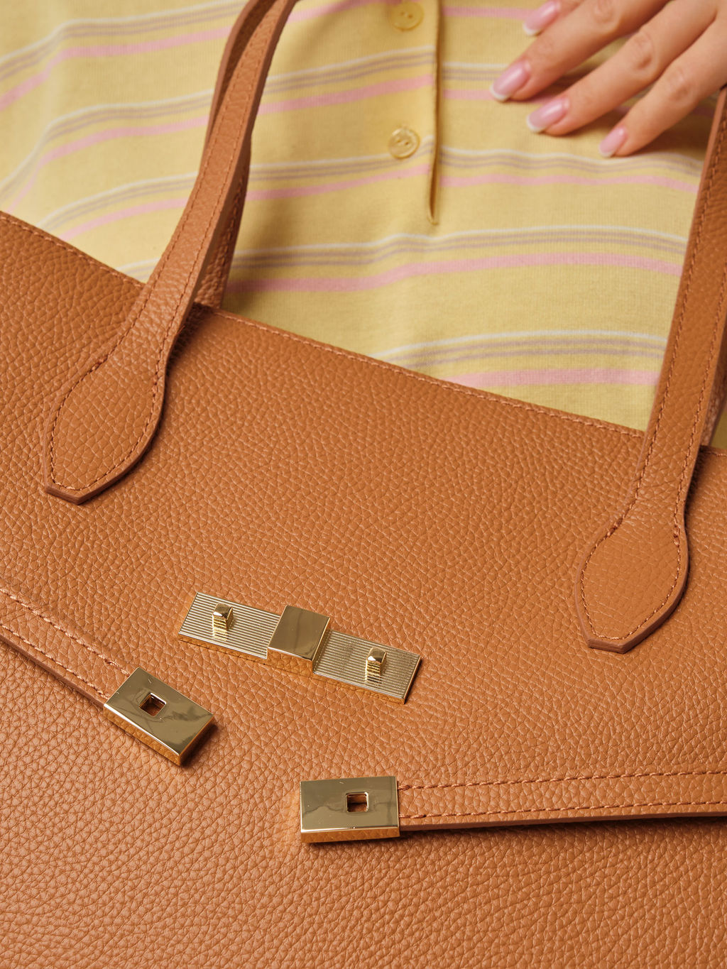 Кожаная сумка Bossy DBR 31382 коричневый лист  фото 13