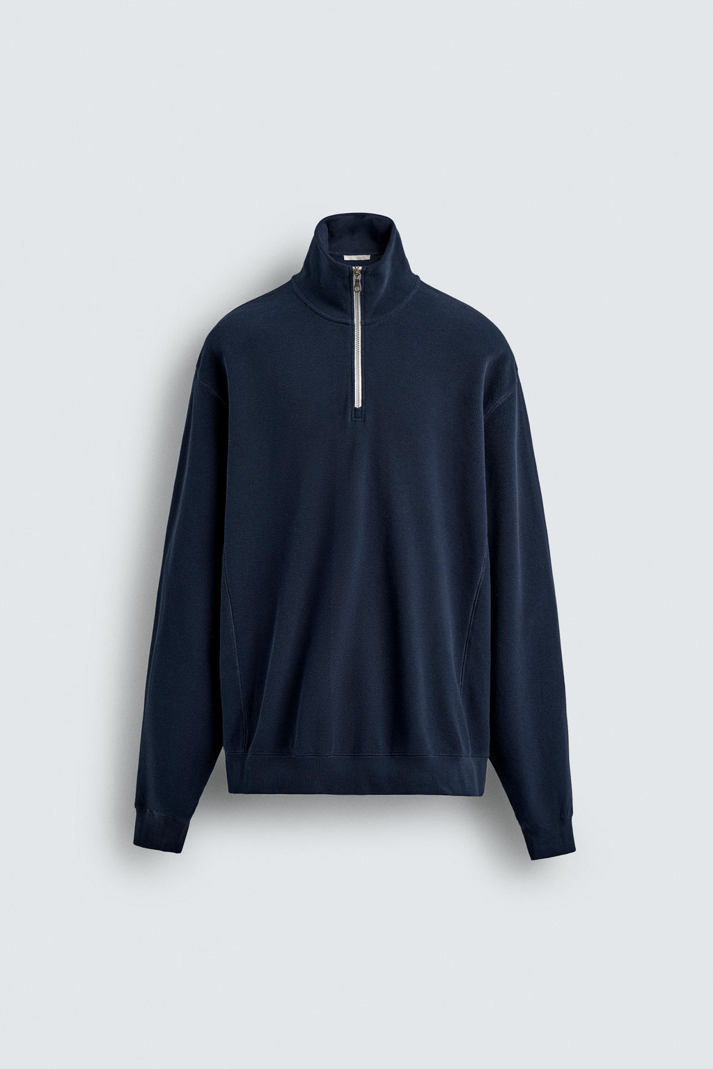 SUDADERA PIQU? CUELLO CREMALLERA / Marino - Zara фото 6