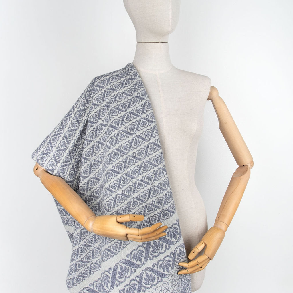 18С195-ШР/у./к. 80*145 Полотенце "Алеся" цв. 335 рис. 269 серо-голубой