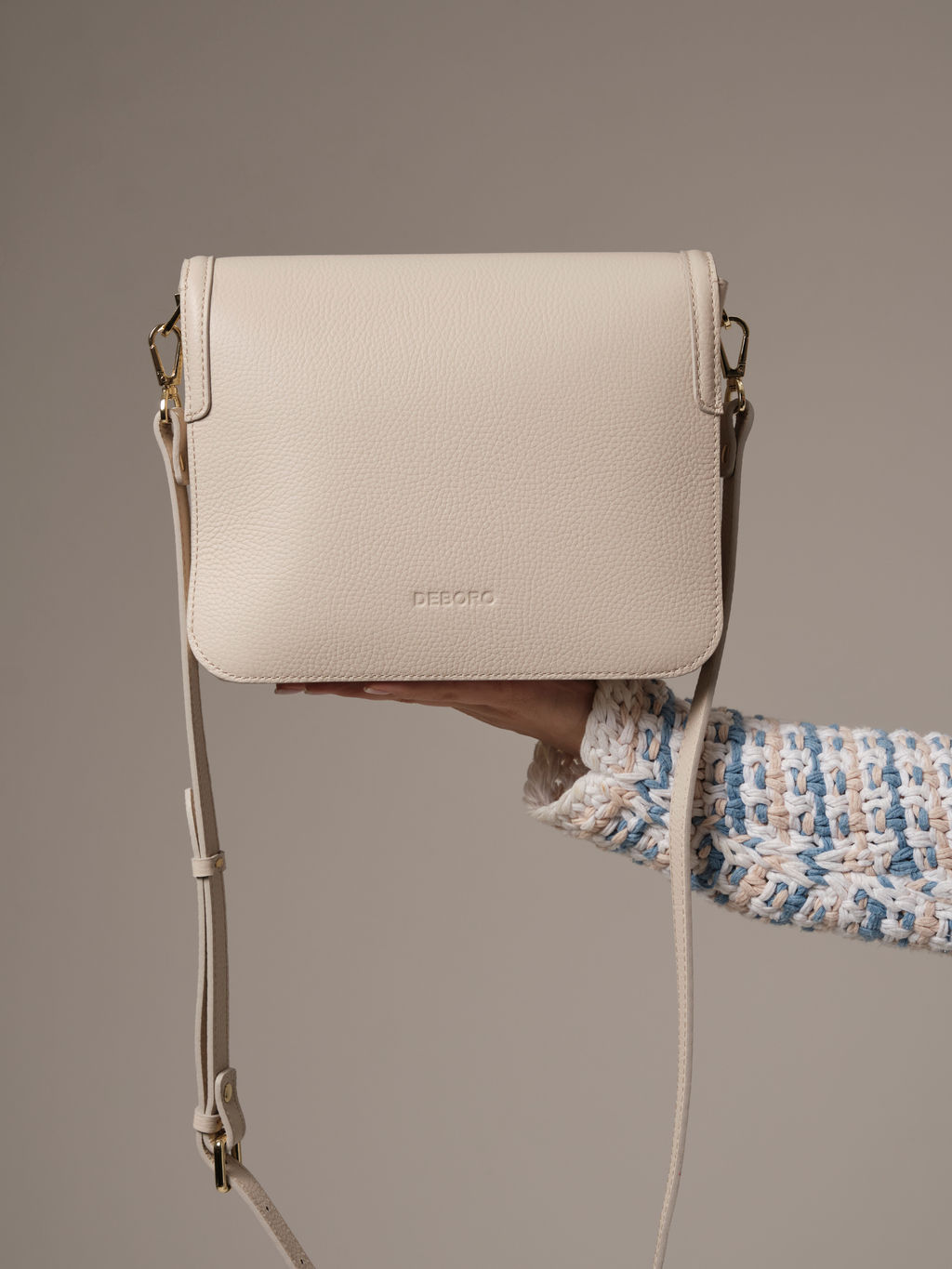 Сумка через плечо Deboro 30532 светлый крем