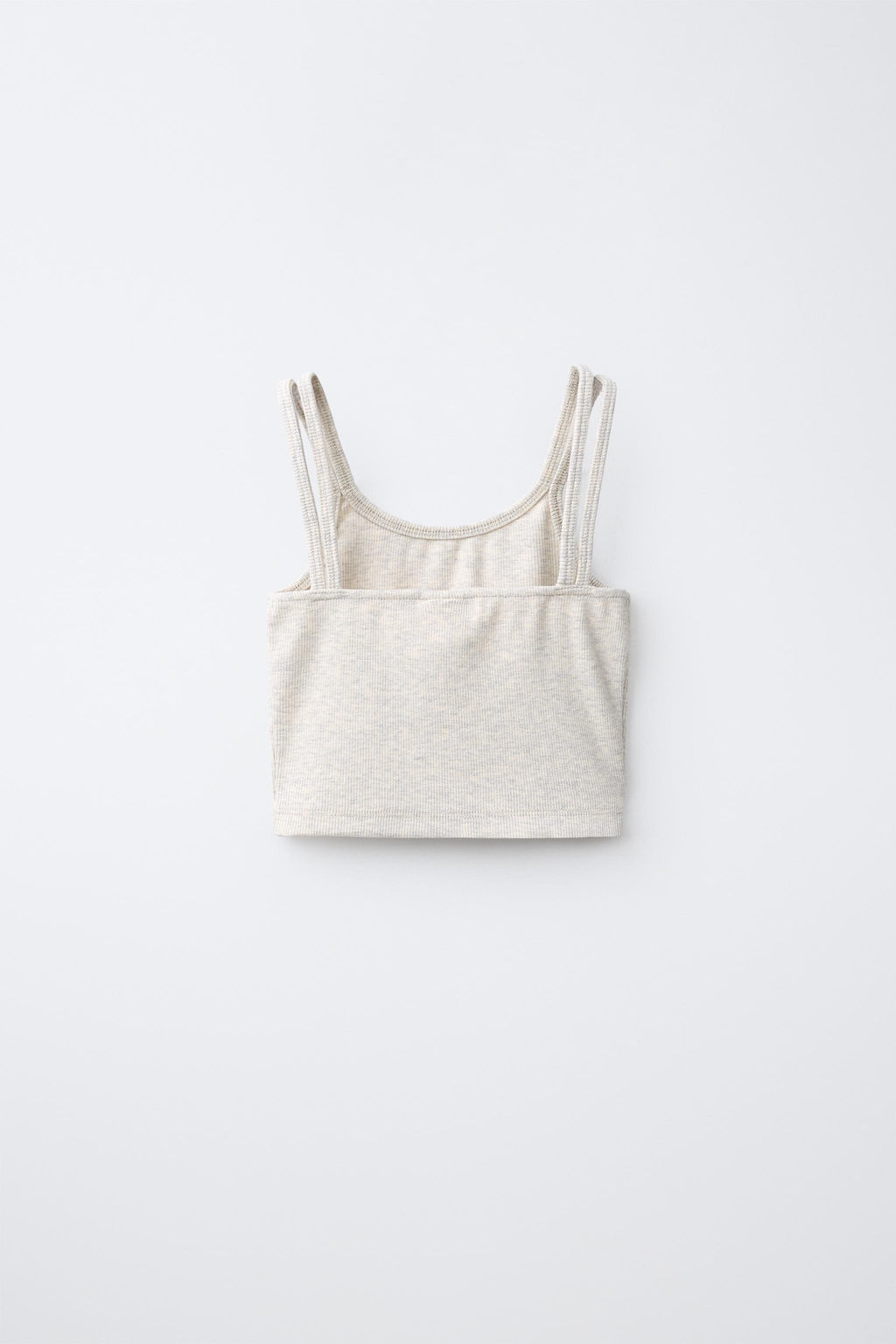 CONJUNTO RIB TOP Y PANTALON STRAIGHT / Gris vigor? - Zara фото 6
