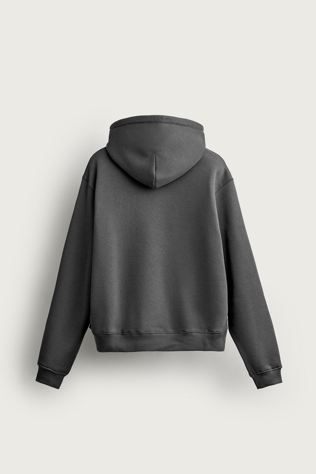 SUDADERA RELAXED FIT CAPUCHA B?SICA / Antracita oscuro - Zara фото 7