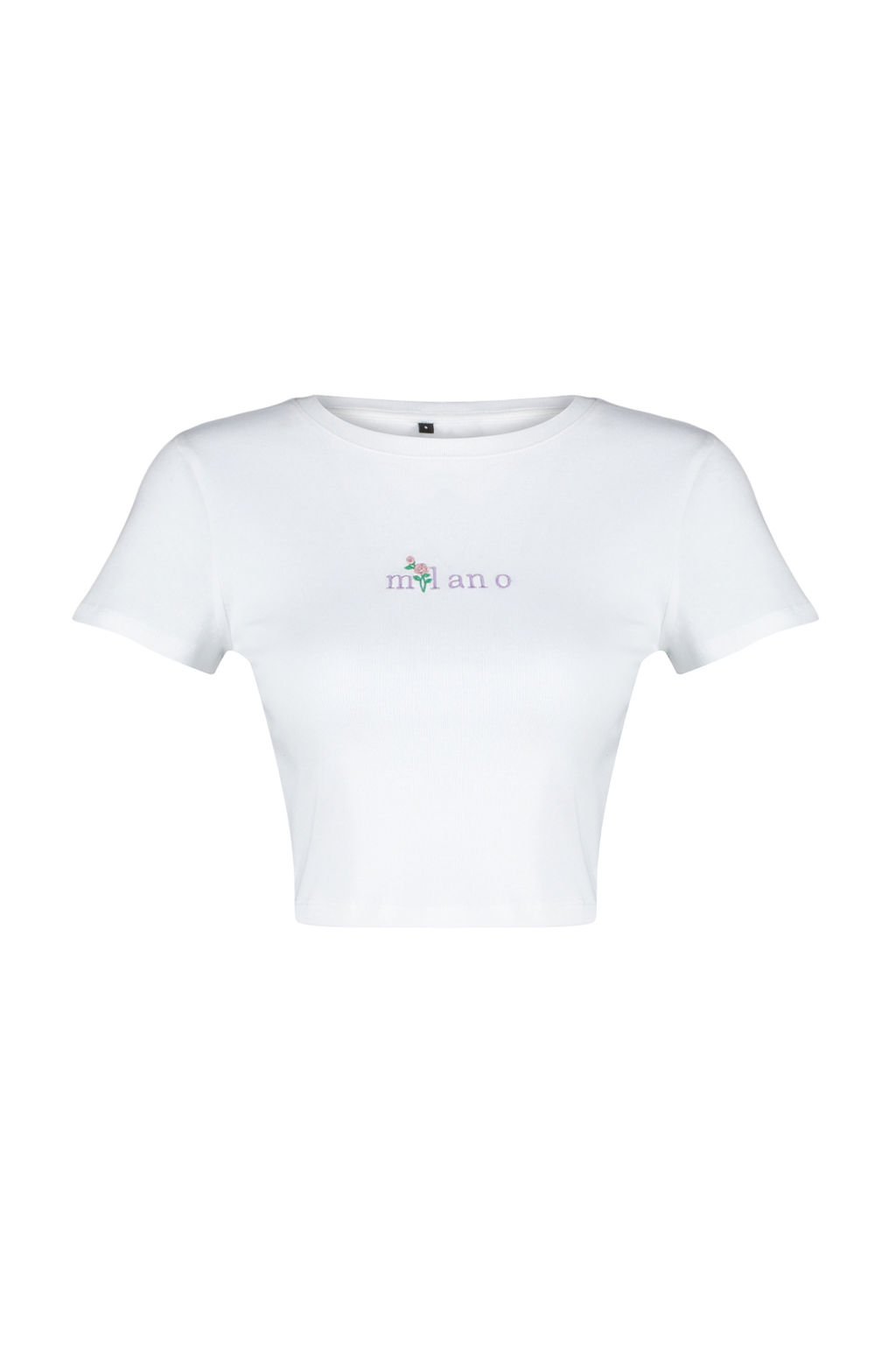 TRENDYOLMILLA Ekru %100 Pamuk Papatya&Sehir Nak?sl? Vucuda Oturan Crop Orme T-Shirt TWOSS24TS00212  фото 7