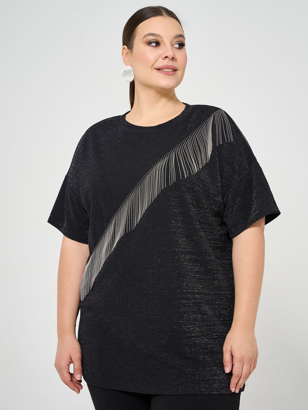 Футболка 0087-26 черный кристалл