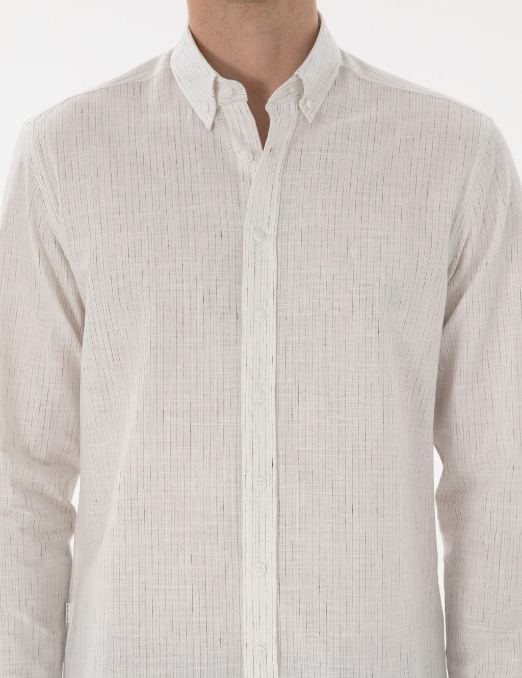 Beyaz Regular Fit Uzun Kollu G_mlek - Pierre cardin фото 6
