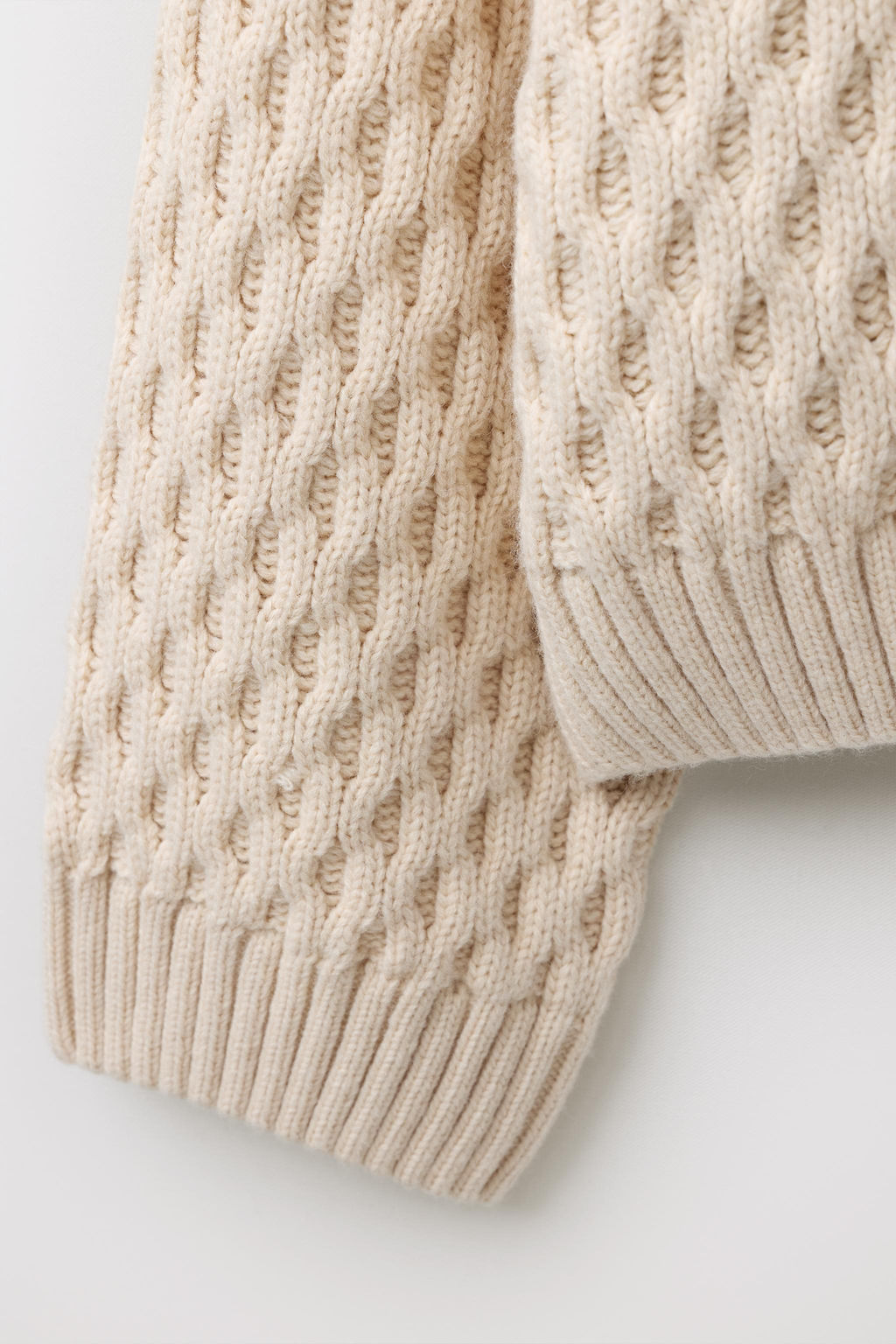CABLE KNIT WOOL JUMPER LIMITED EDITION - Zara фото 10