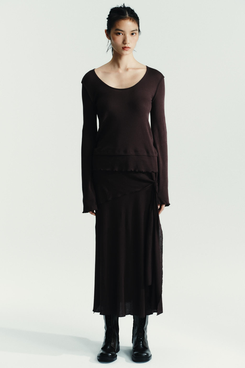 SOFT DOUBLE EFFECT T-SHIRT - Zara фото 6