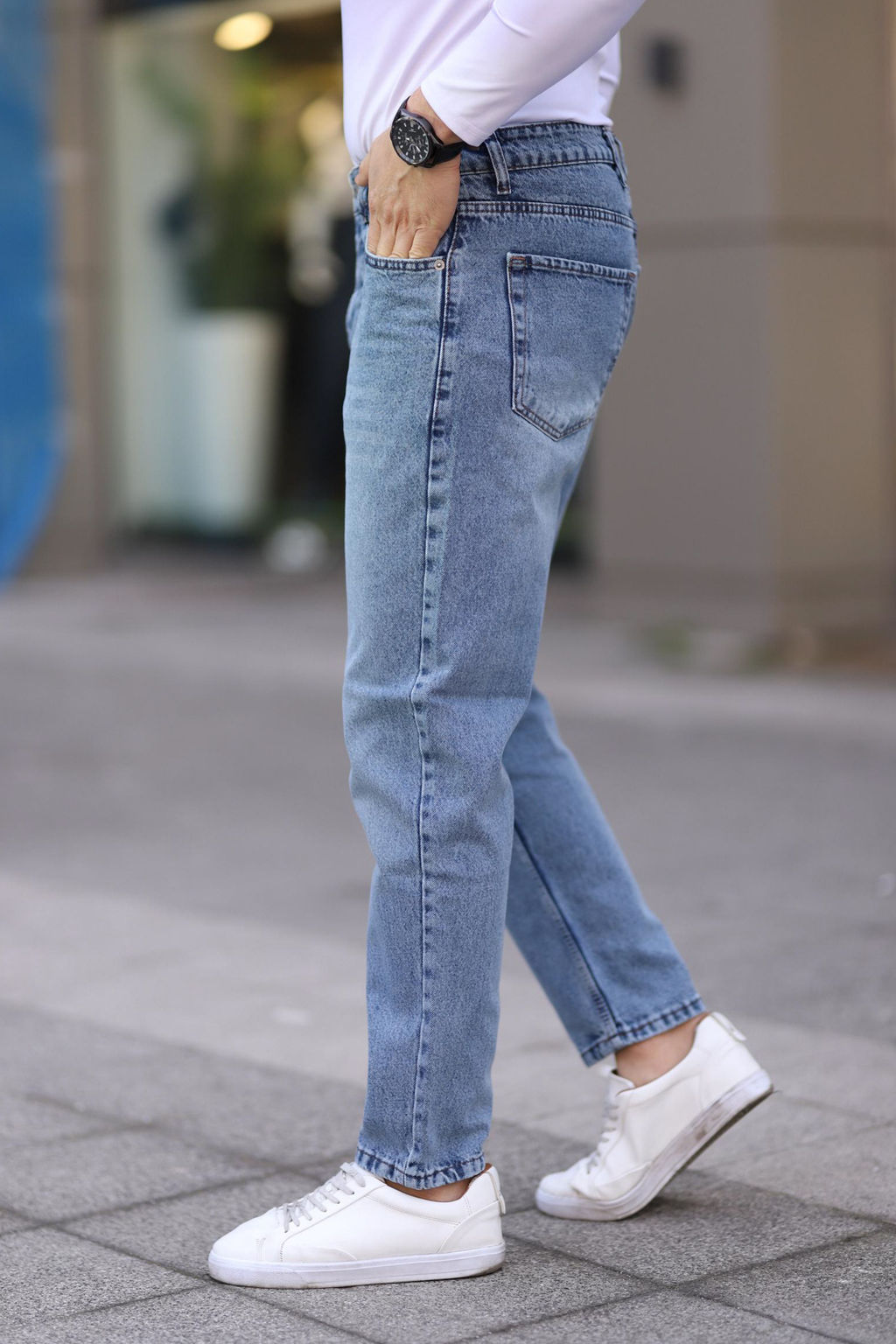 Ac?k Mavi Boyfriend Kot Pantolon Jeans TMNAW25JE00020