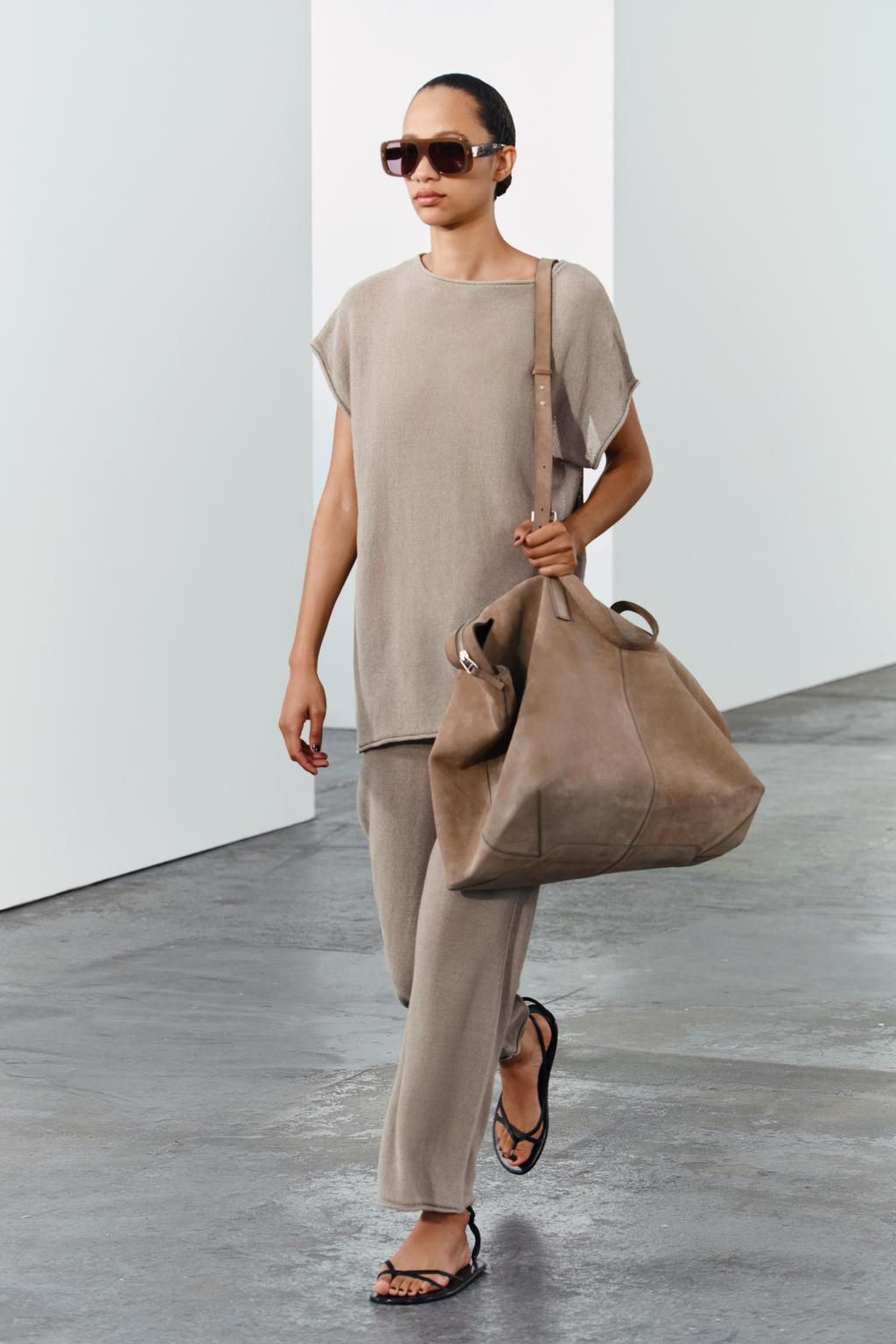 KNIT TROUSERS WITH TURN-UP HEMS - Zara фото 4