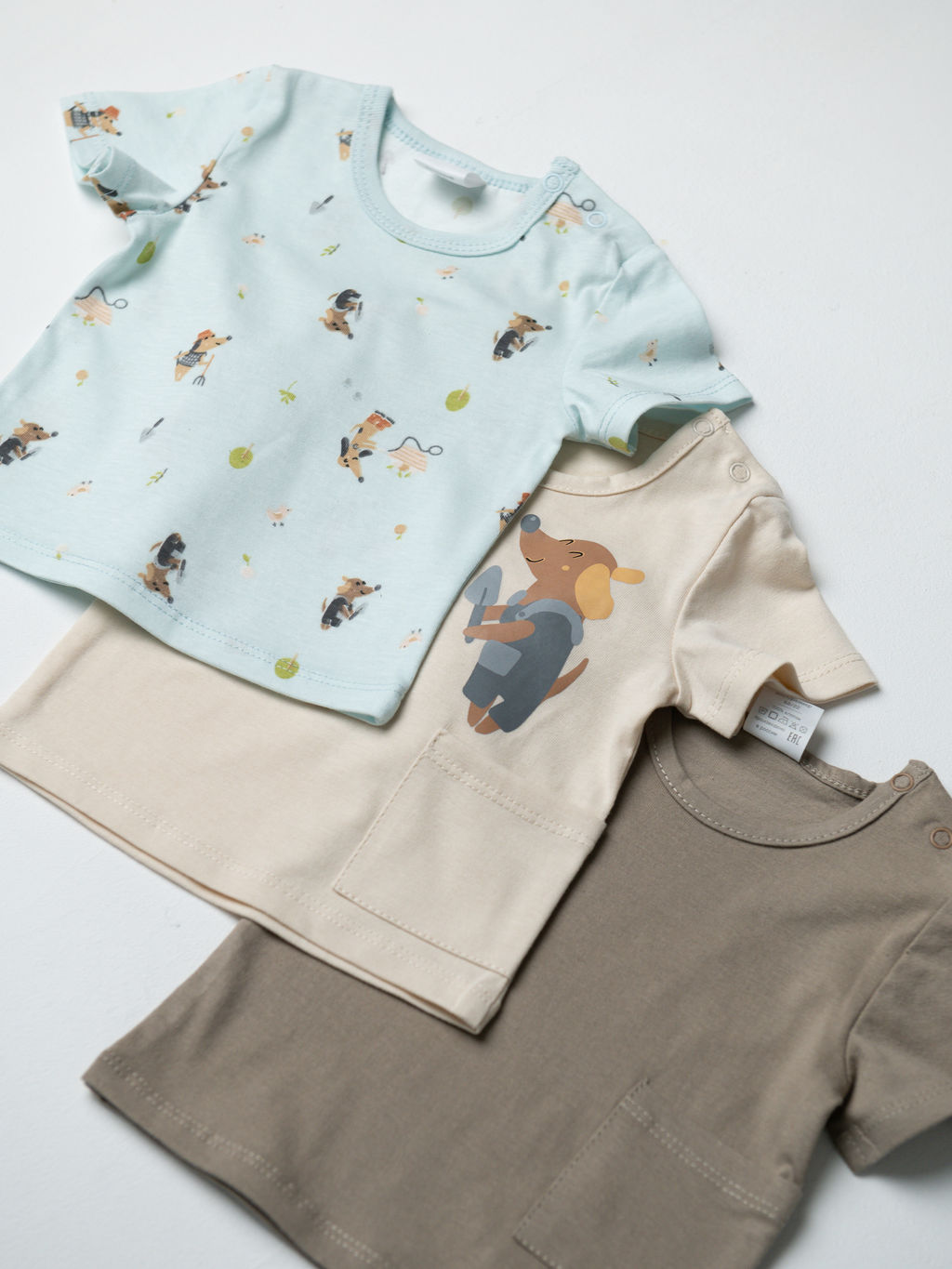 Футболка из тонкого хлопка, беж/синий - Lesi kids фото 20